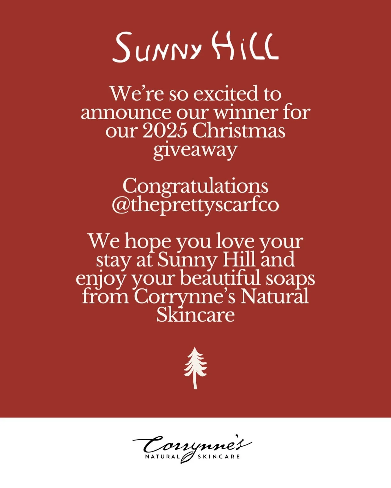 Congratulations @theprettyscarfco - you are the winner of our 2025 Christmas giveaway!!!! We&rsquo;re so excited for you.

Thank you to everyone who entered - your support for our small businesses means the world! Btw we love some of your insta names