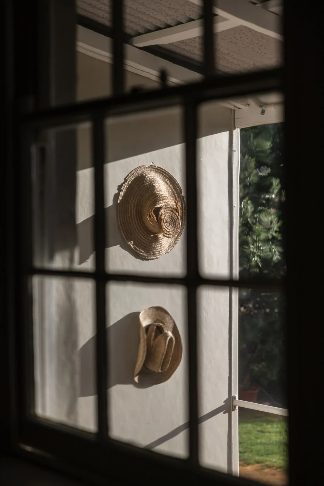 Garden hats on the wall