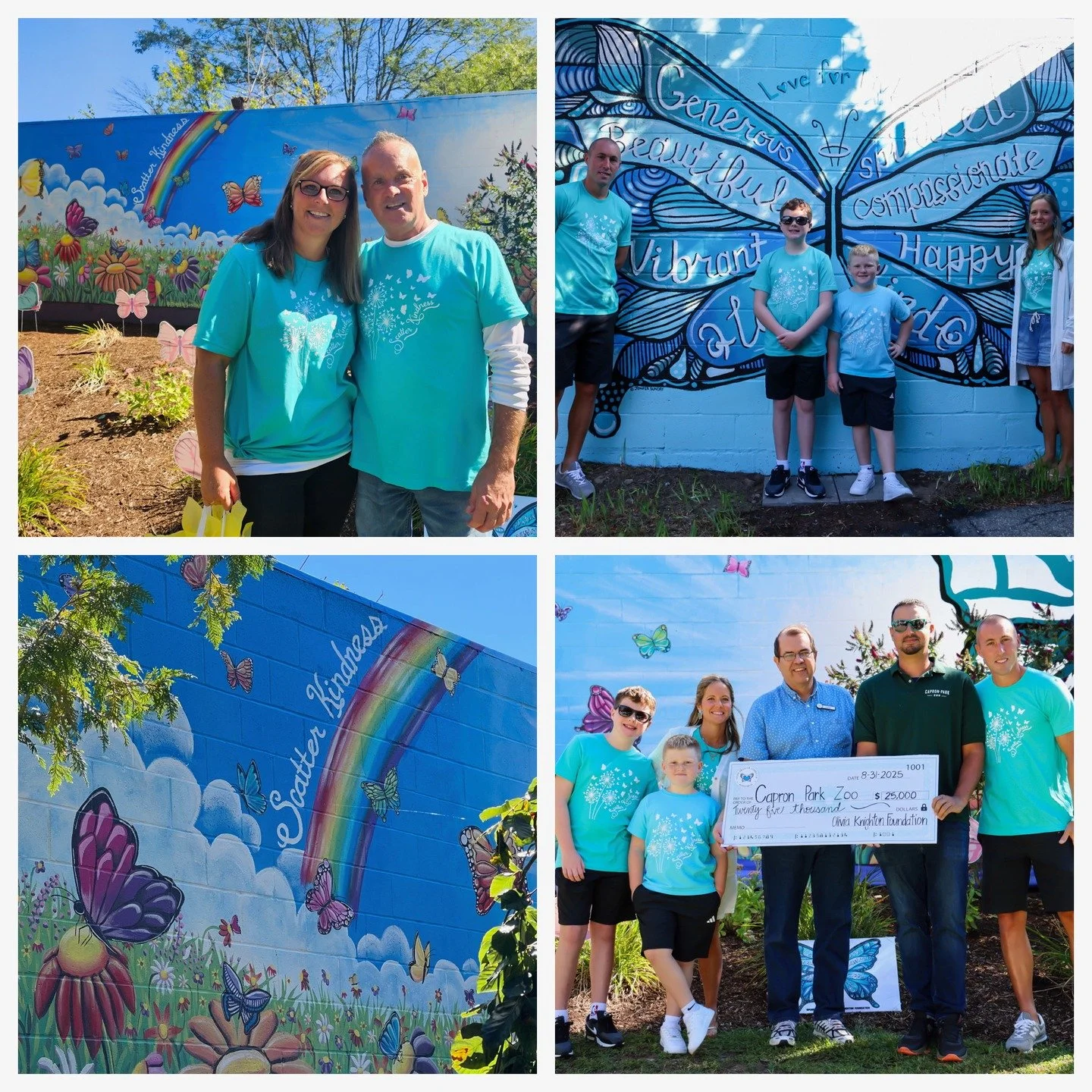 The Olivia Knighton Foundation would like to express our sincerest gratitude for everyone involved in the incredible mural at @capronparkzoo . We are so overwhelmed by the outpouring of love and dedication that went into this project. To the artist, 