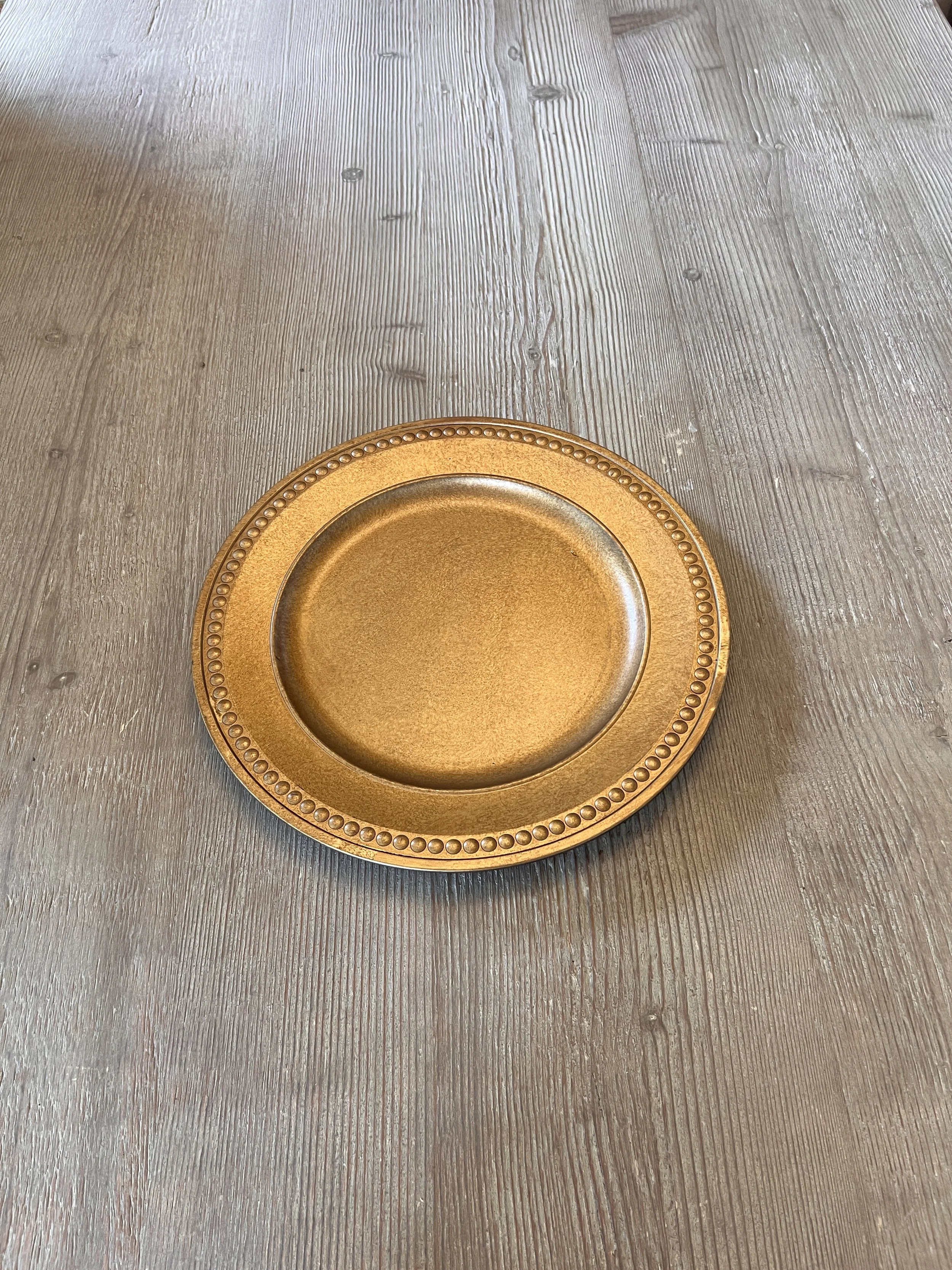 Antique Gold Chargers for Charlotte wedding