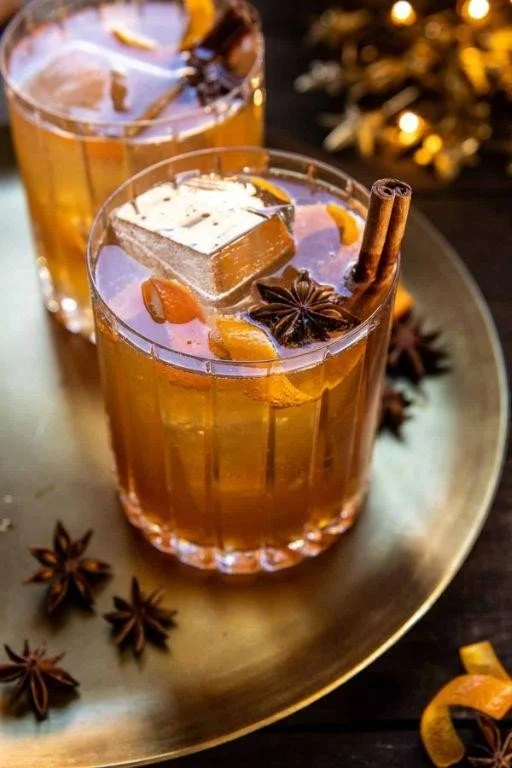 Maple bourbon milk punch signature drink at Charlotte wedding venue