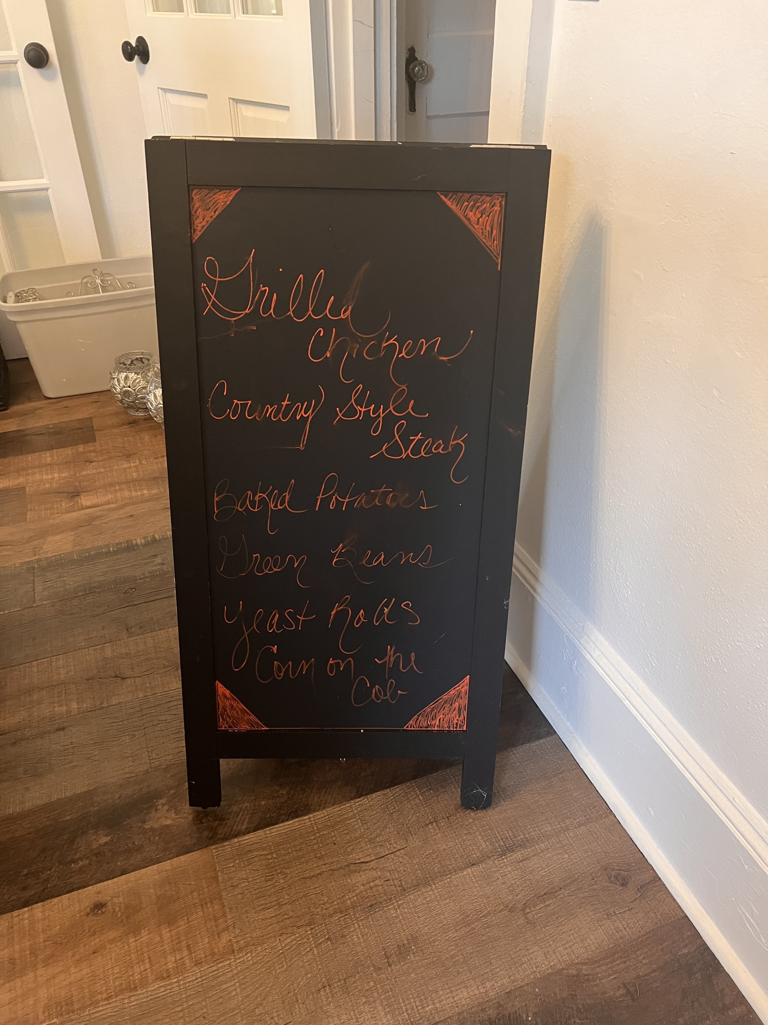 3 Ft Chalk Board Easel for Charlotte wedding venue