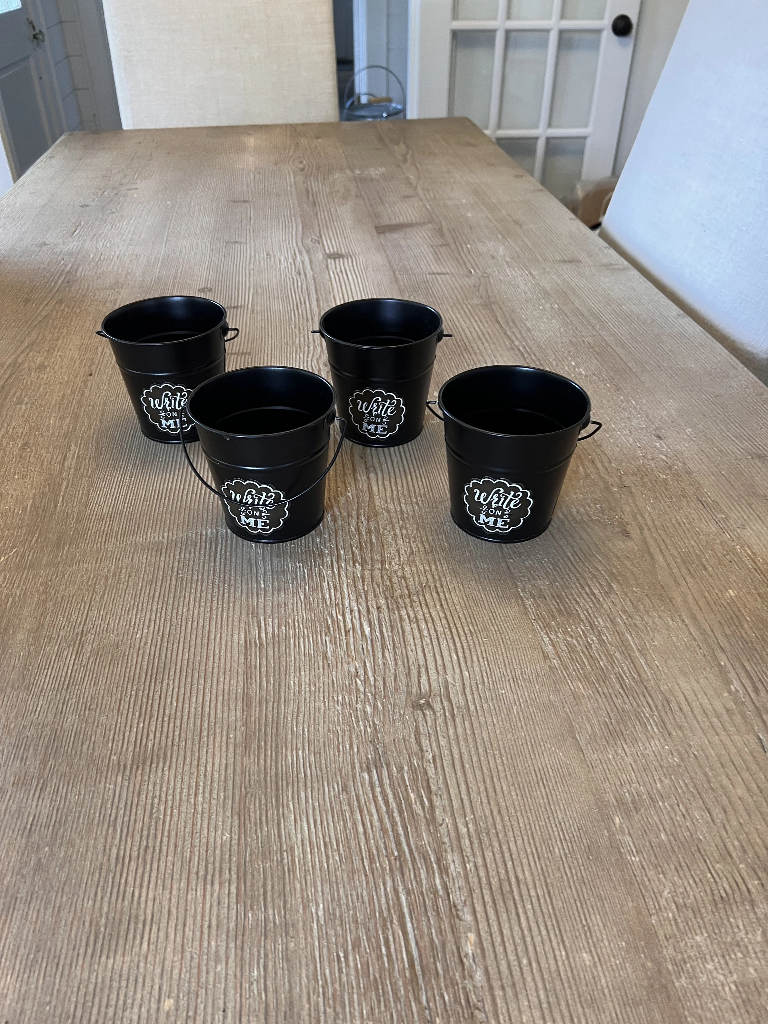 6" Chalkboard Buckets for Charlotte wedding venue