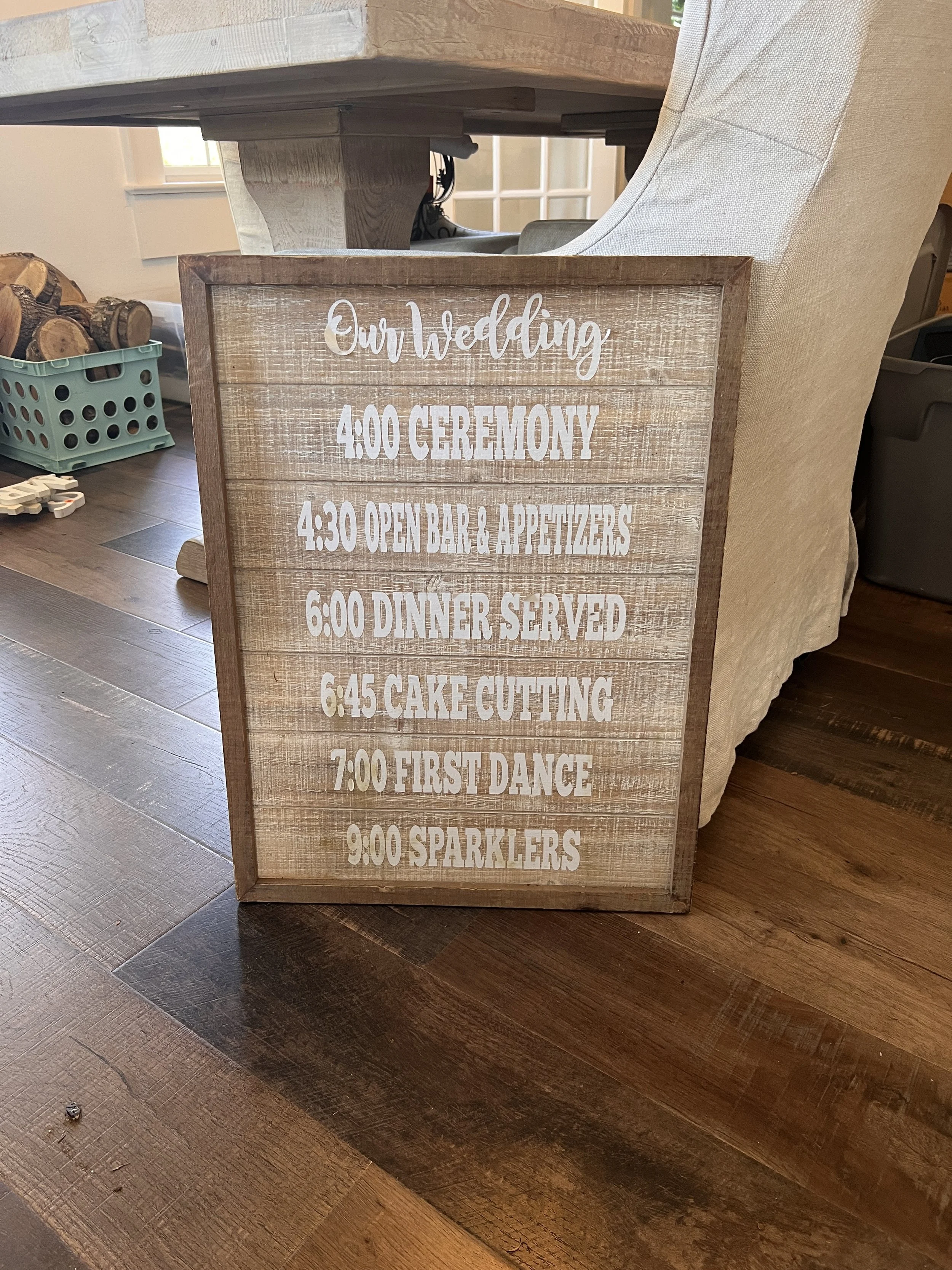 Sign Wedding Timeline