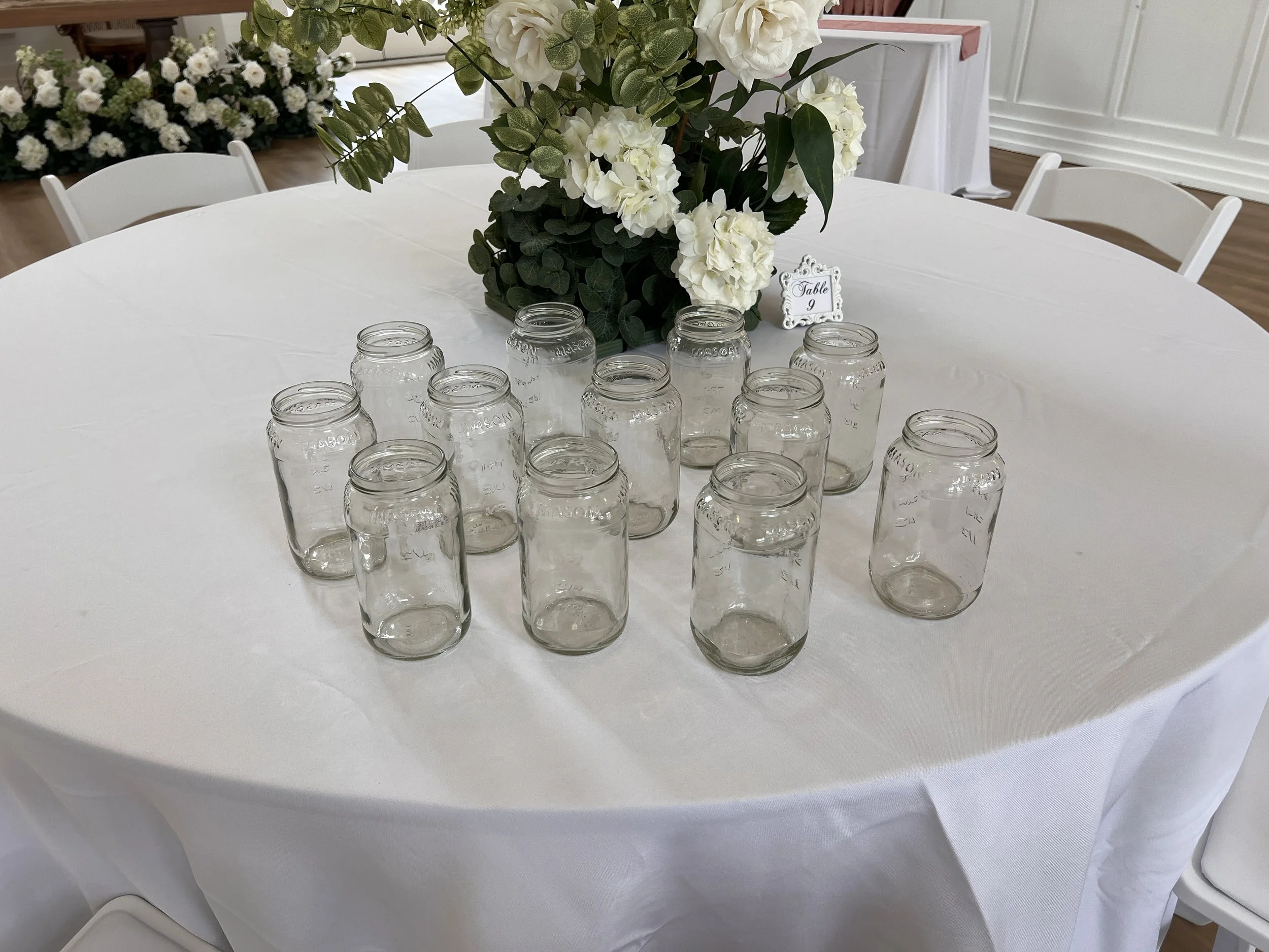 16 oz glass jar vases for wedding decorations