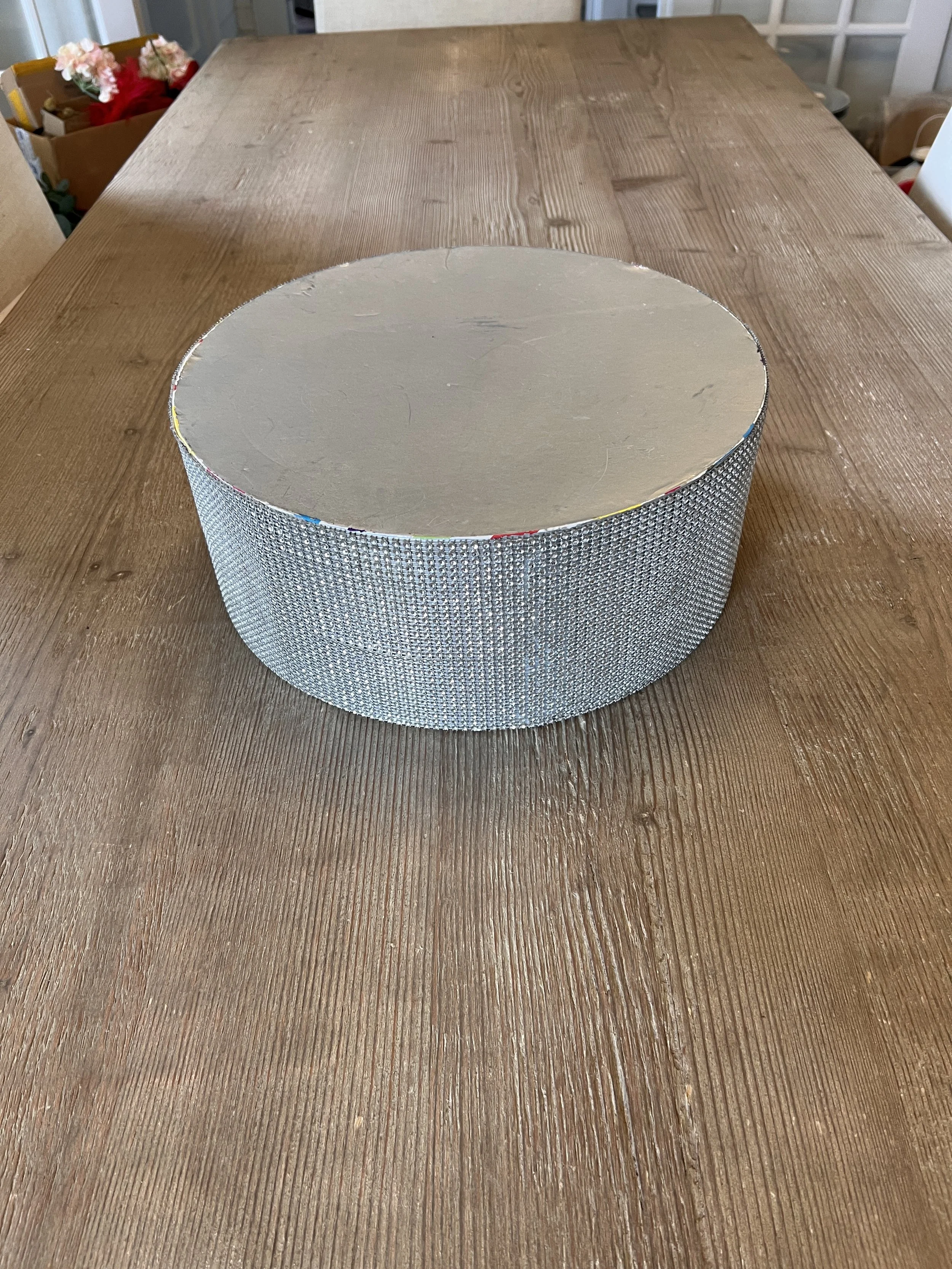 13.5" Silver Cake Riser for wedding