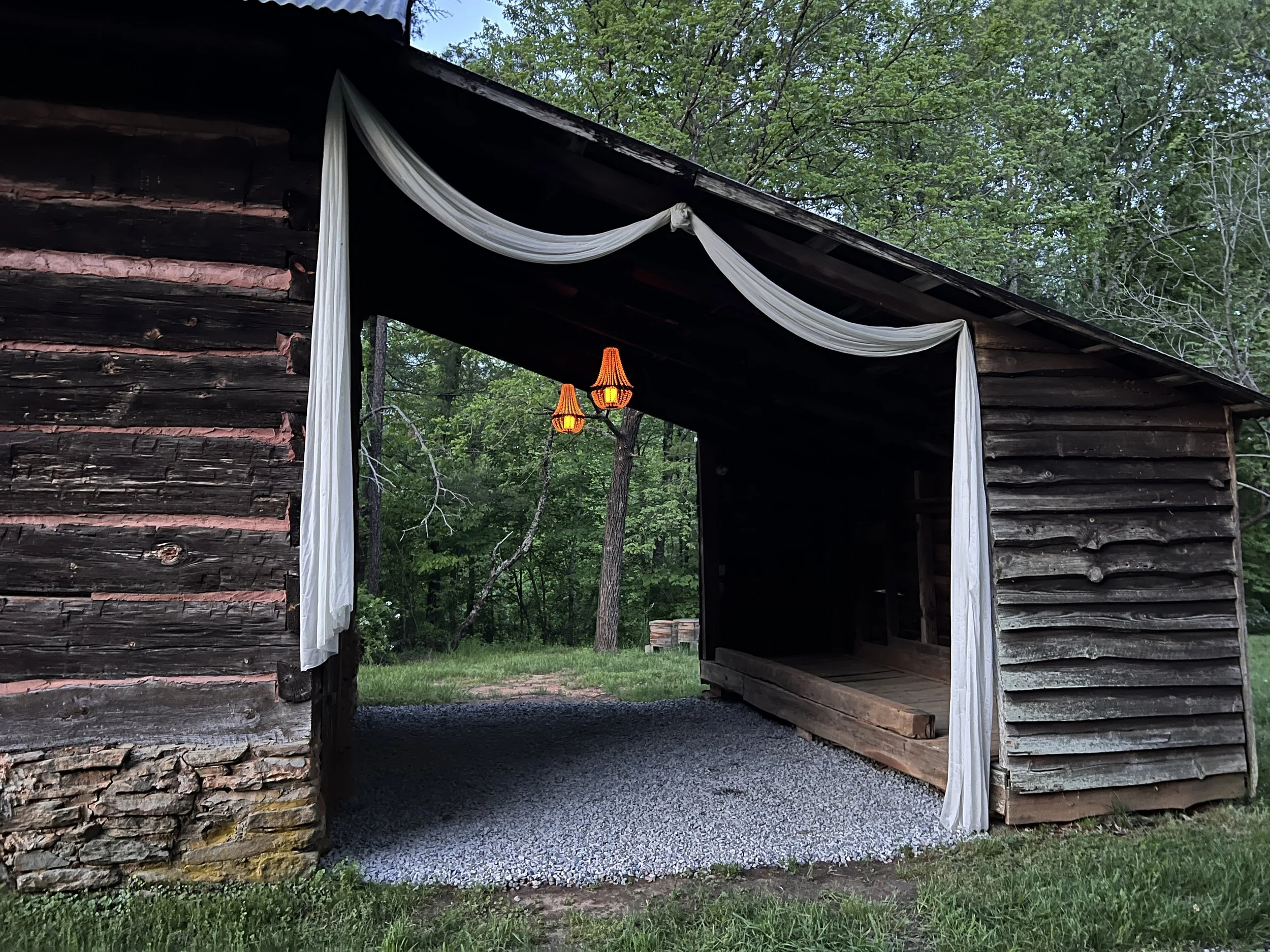 historic tobacco barn at Charlotte NC destination wedding venue