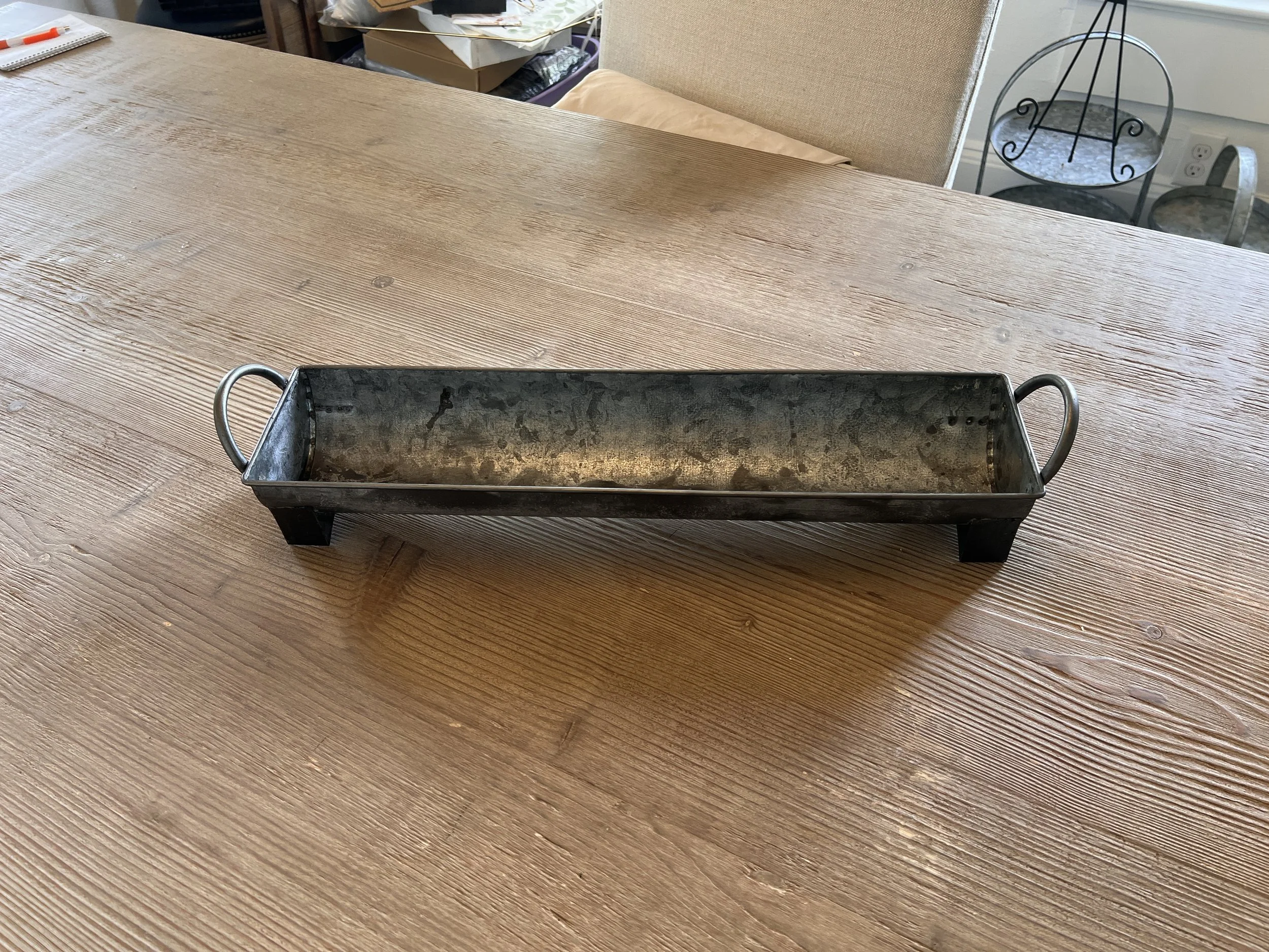 Tin Oval Dish with Handles at NC wedding venue