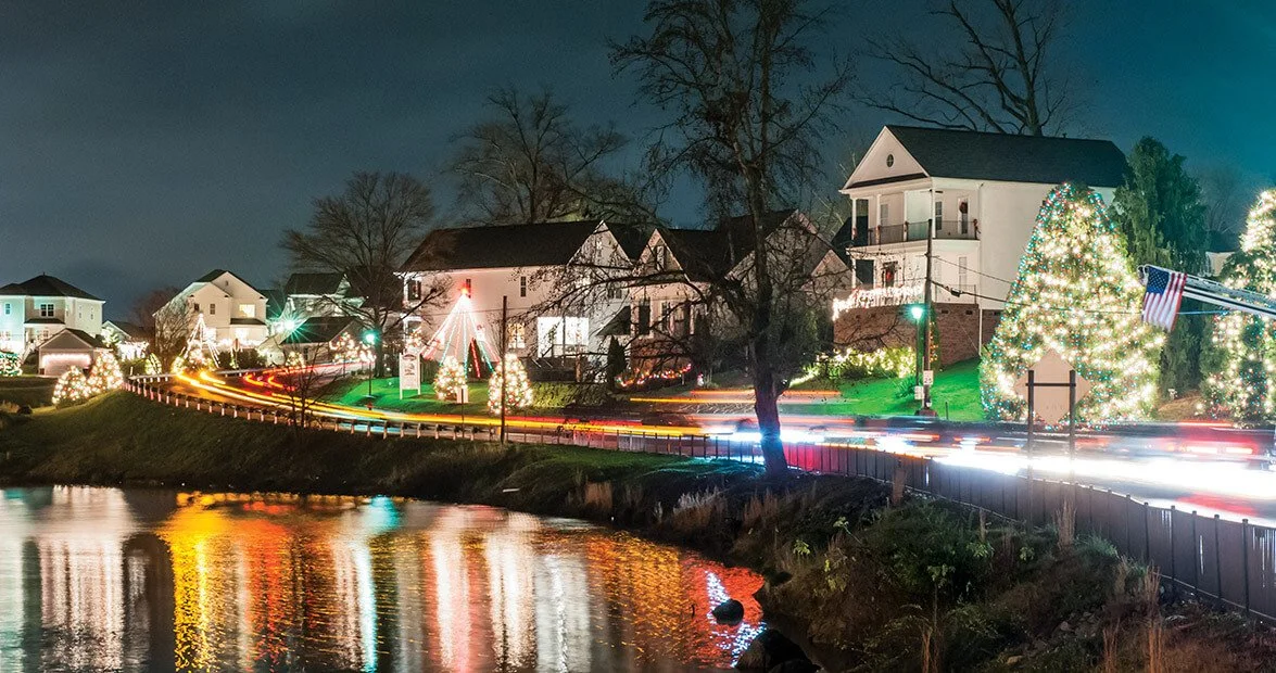 Christmas Town USA (McAdenville); most romantic place in Charlotte to get engaged this holiday season