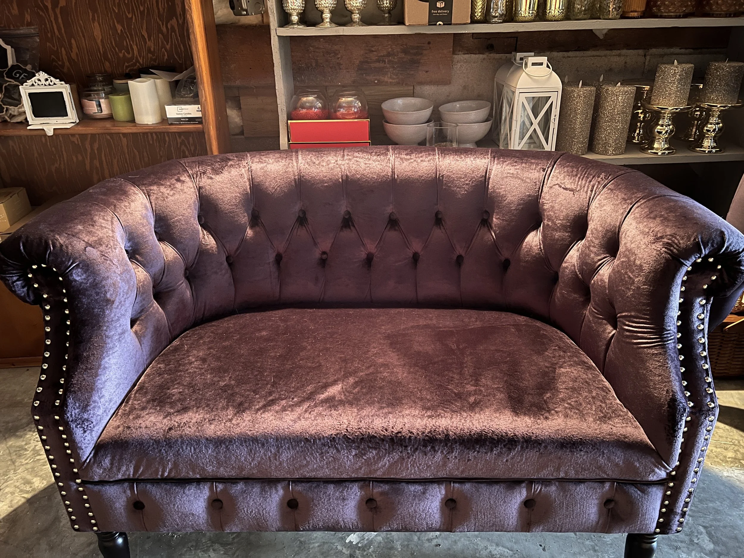 Purple loveseat
