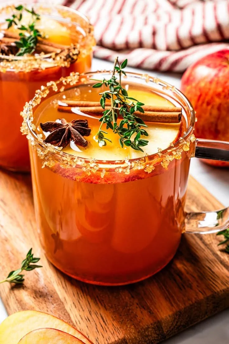 Spiked apple cider signature drink at Charlotte wedding venue