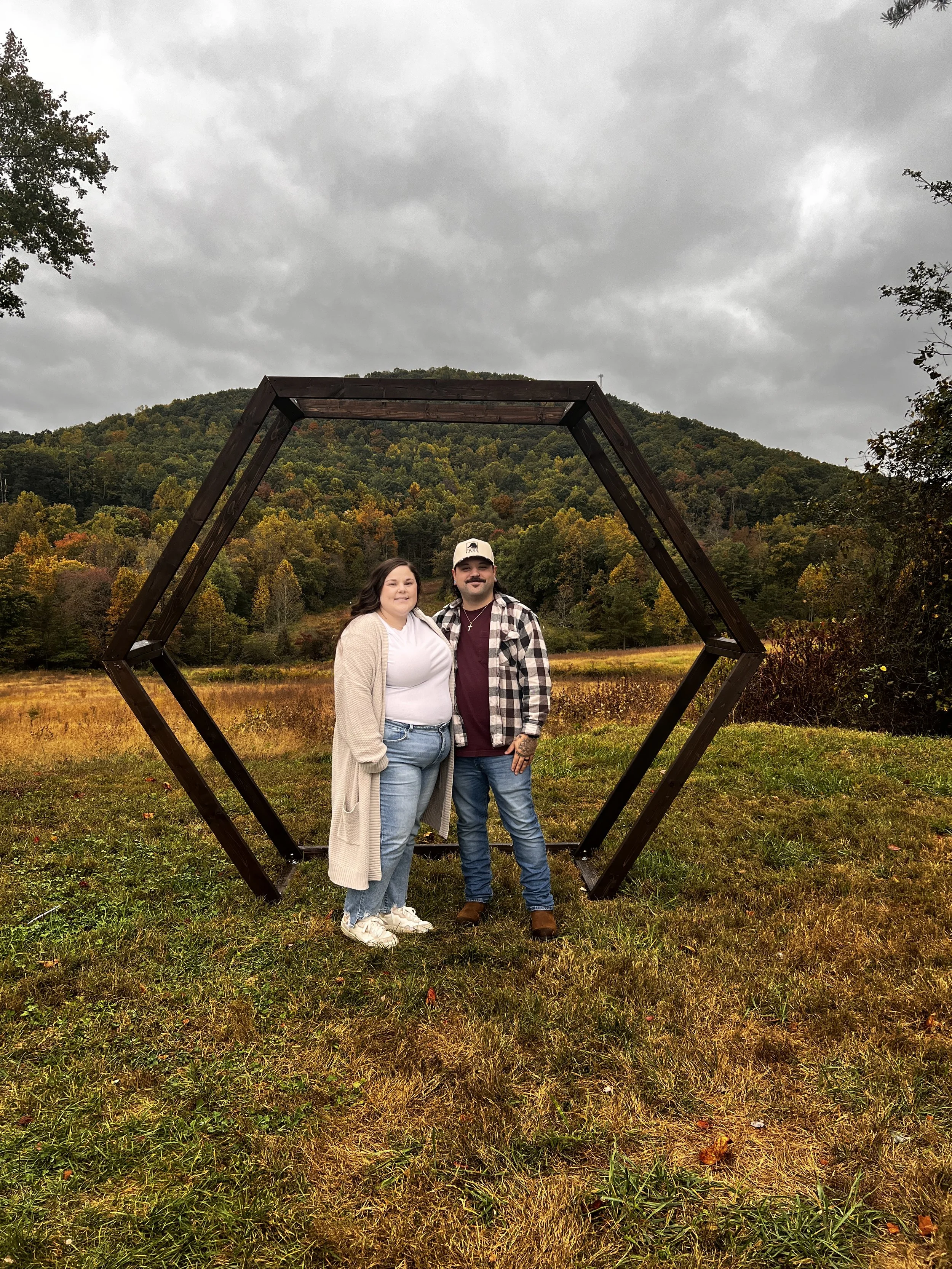 Octagon Arbor for wedding ceremony at NC wedding venue