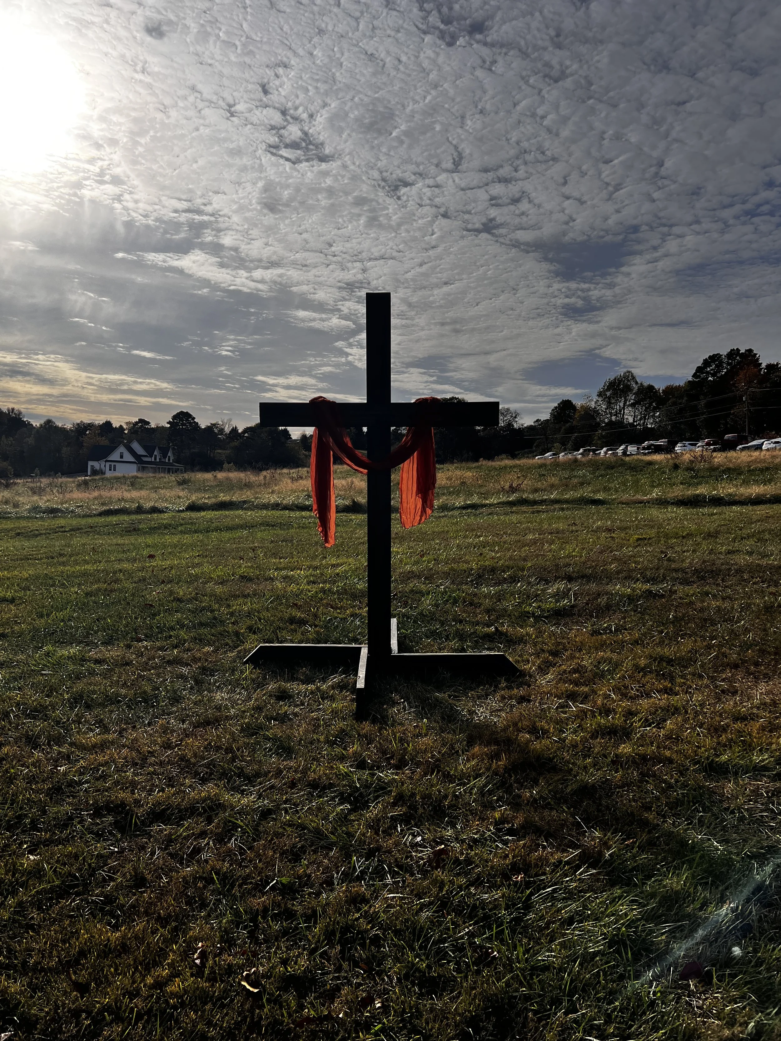 Cross for wedding ceremony at Charlotte wedding venue