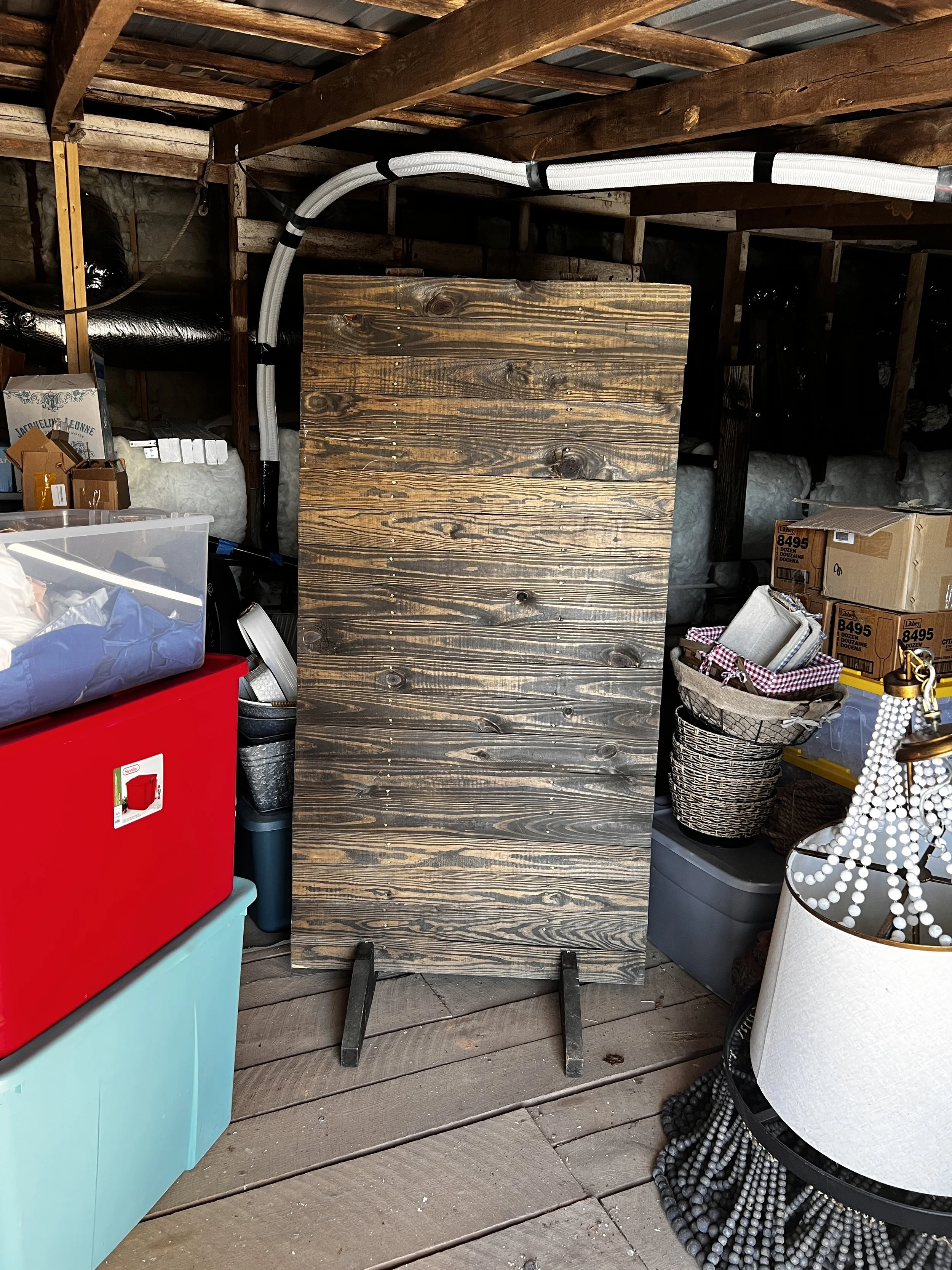 3' x 5.5' Wood Wall for wedding decorations at Charlotte wedding venue