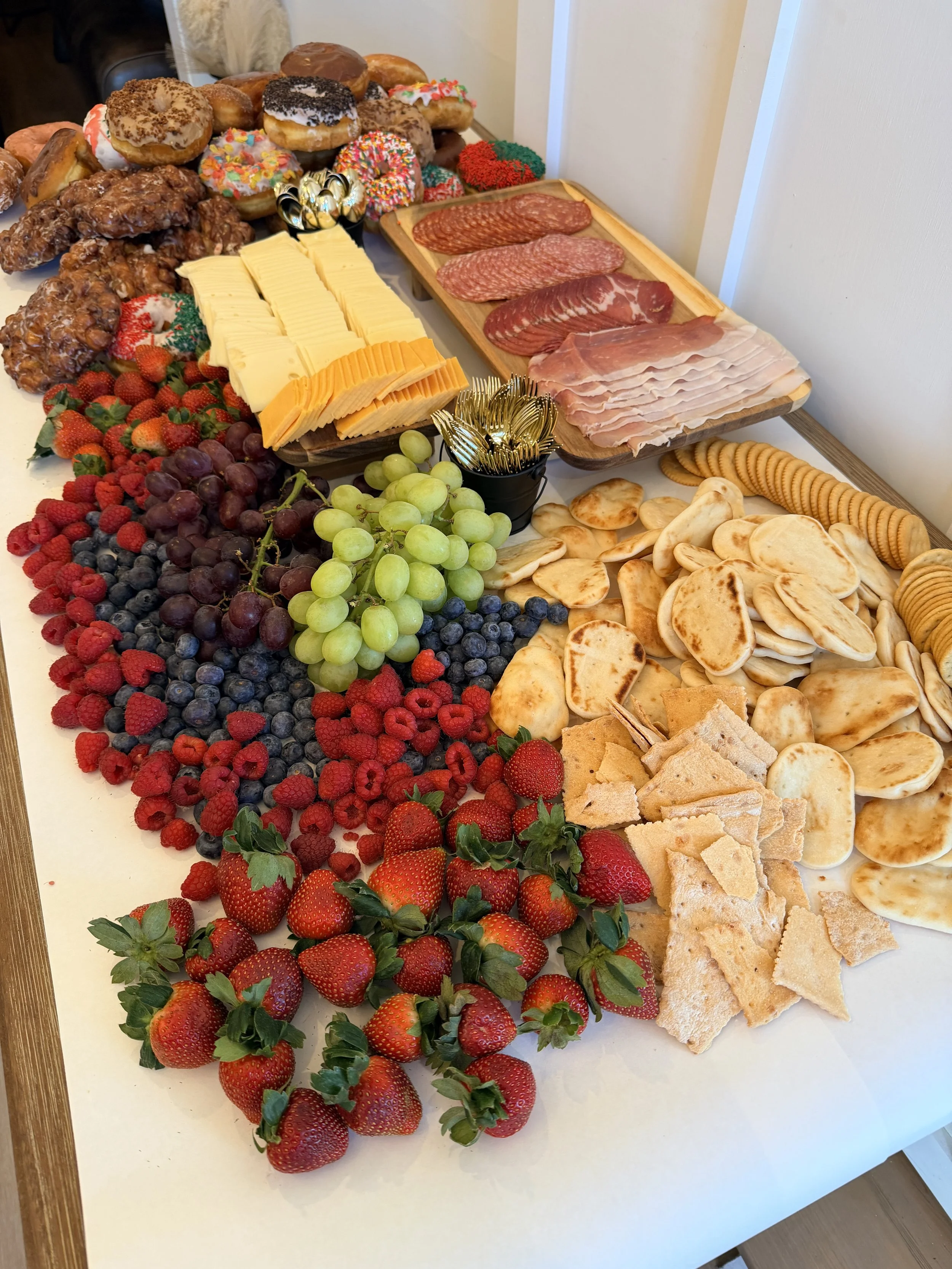 Cocktail hour nibbles at Charlotte wedding venue