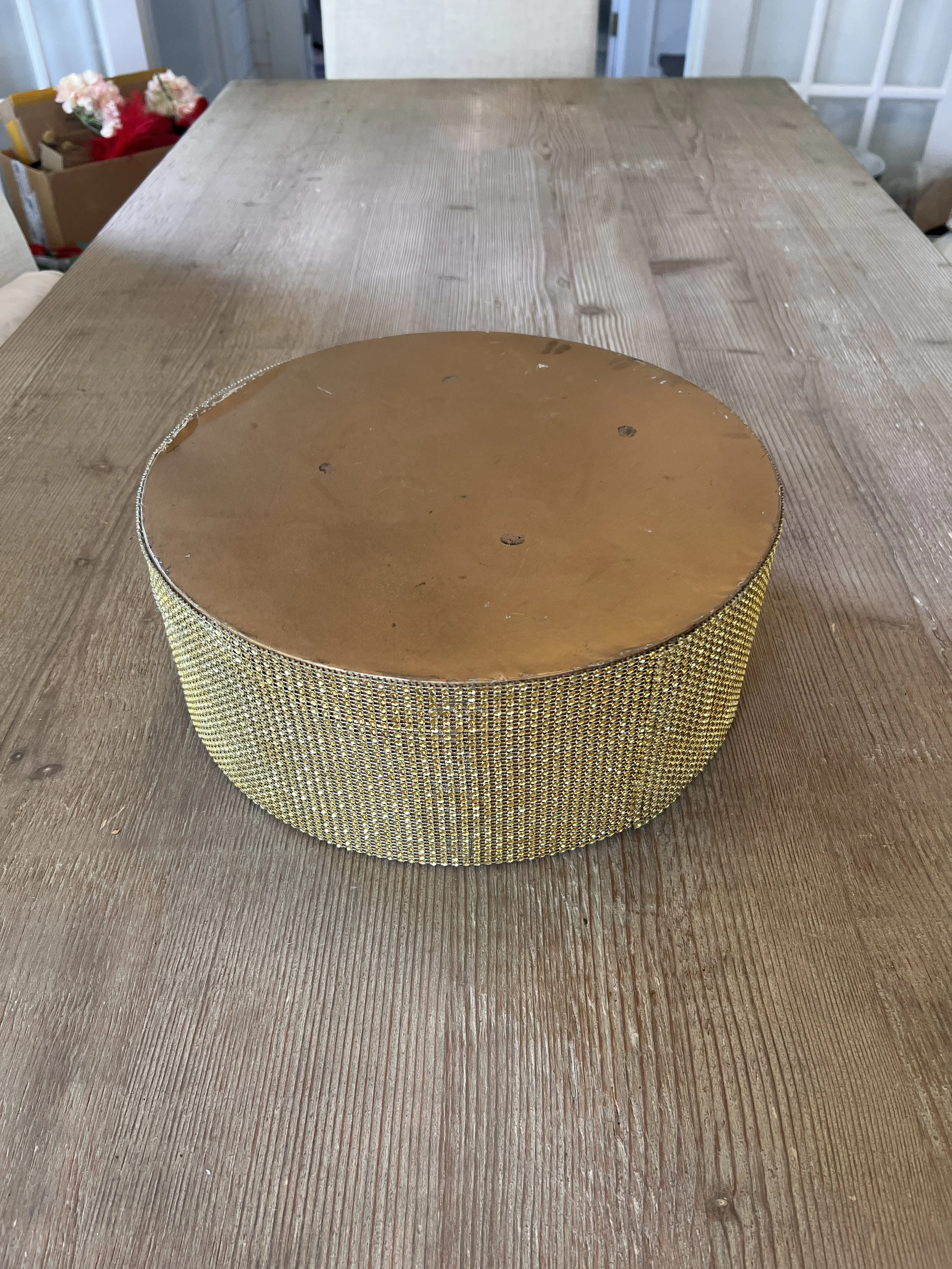 13.5" Gold Bling Cake Riser for wedding