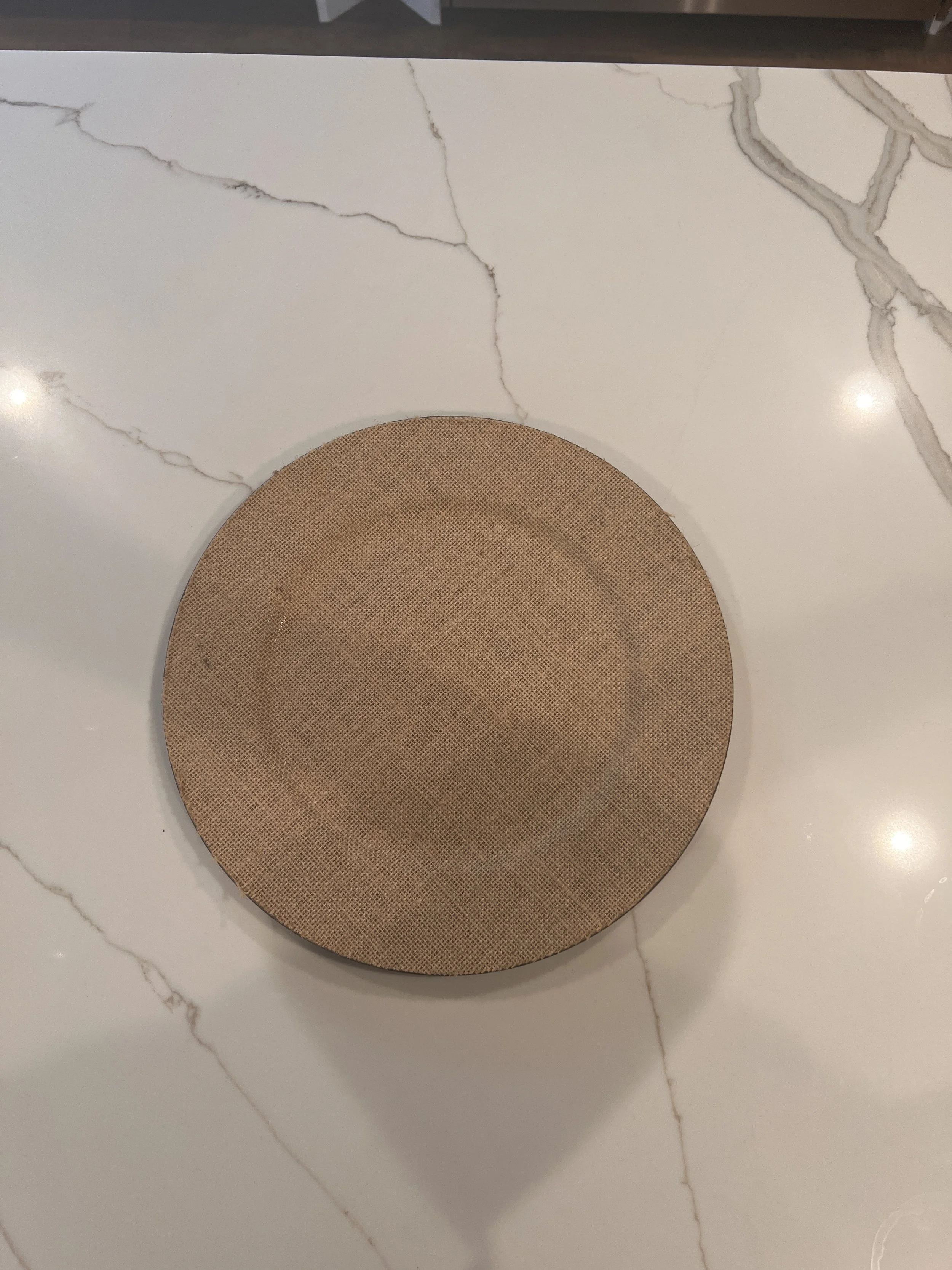 Burlap Chargers at NC wedding venue