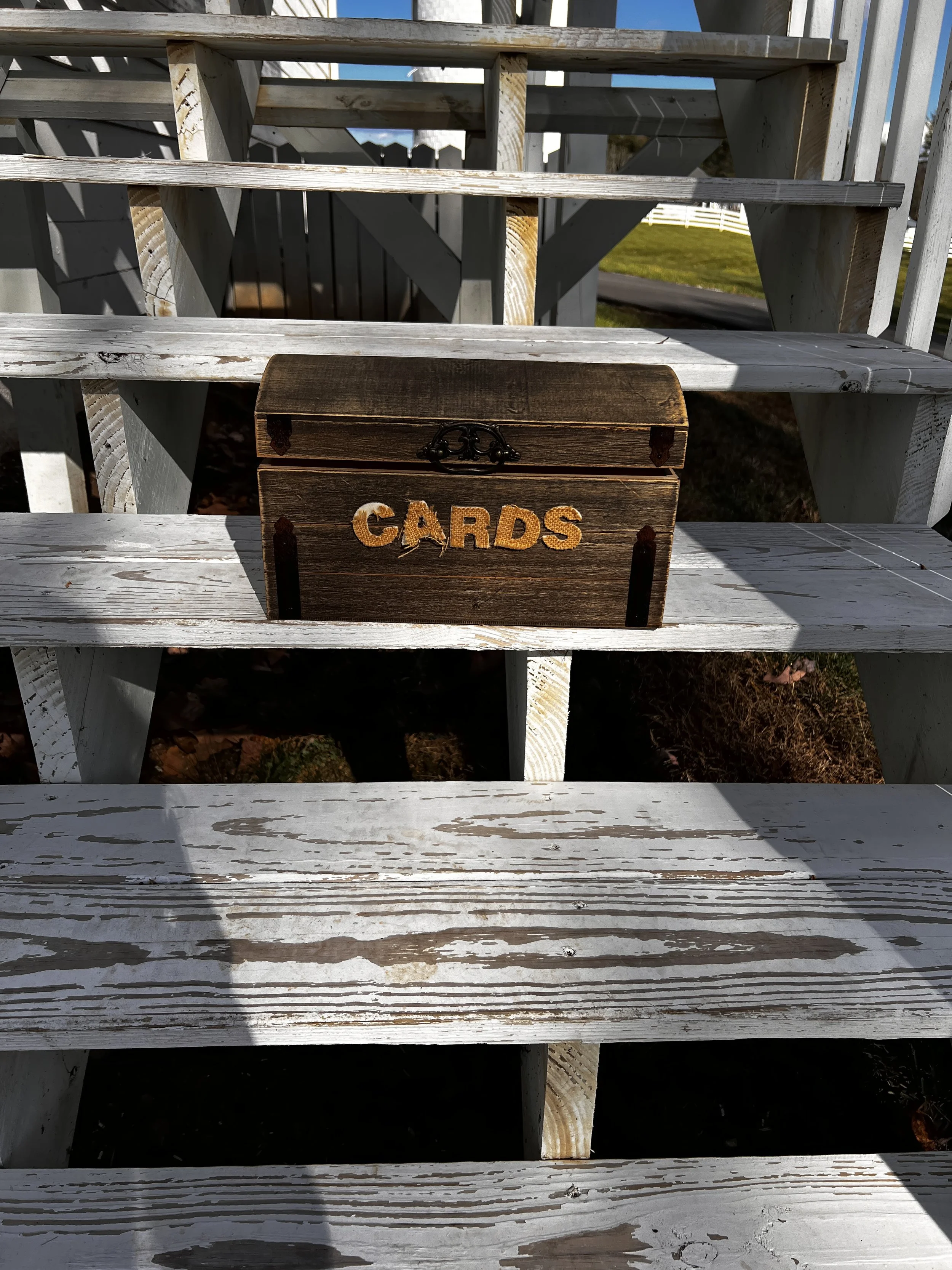 Wood box for cards wedding decoration