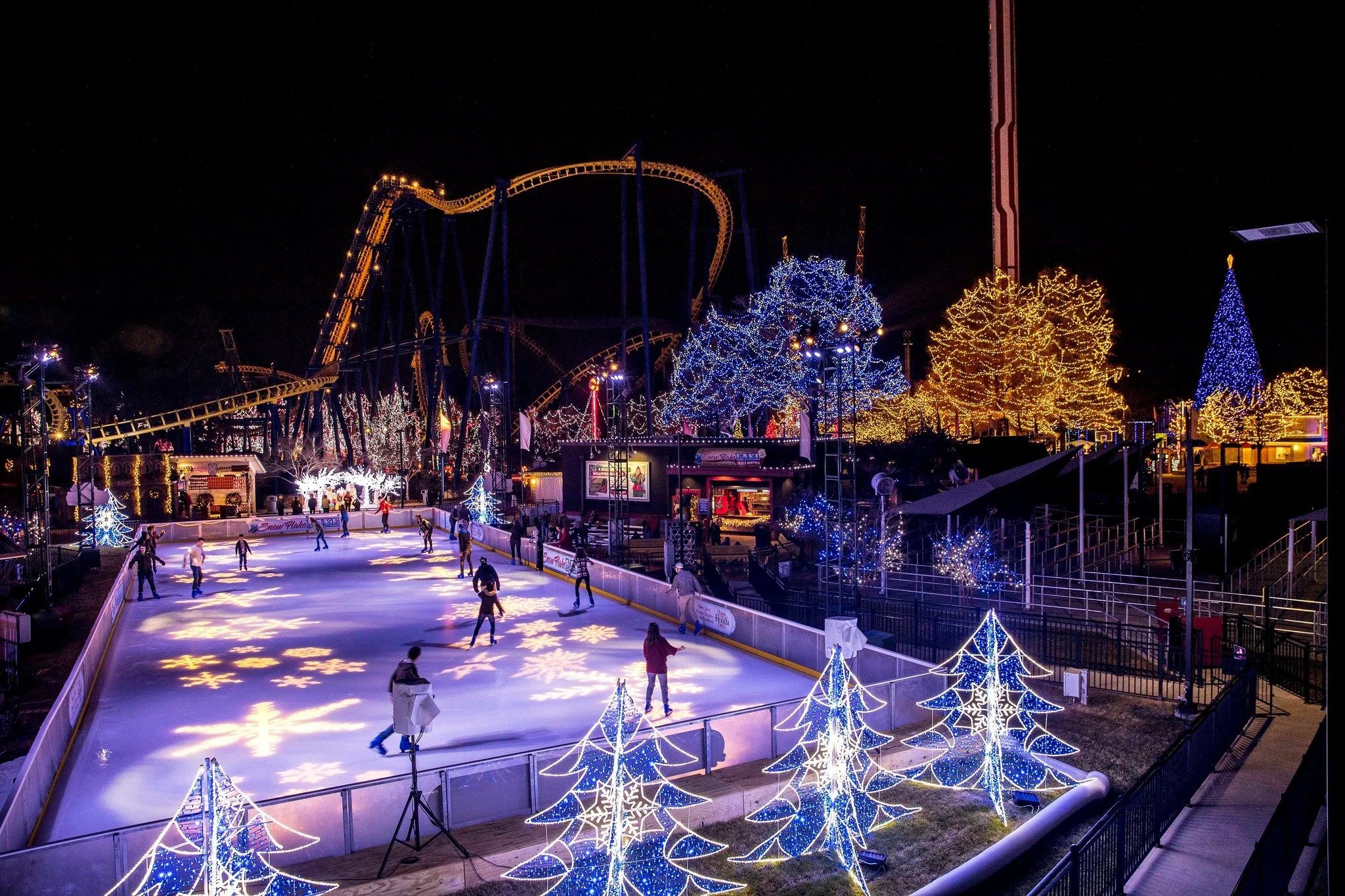 Carowinds winterfest; most romantic place in Charlotte to get engaged this holiday season