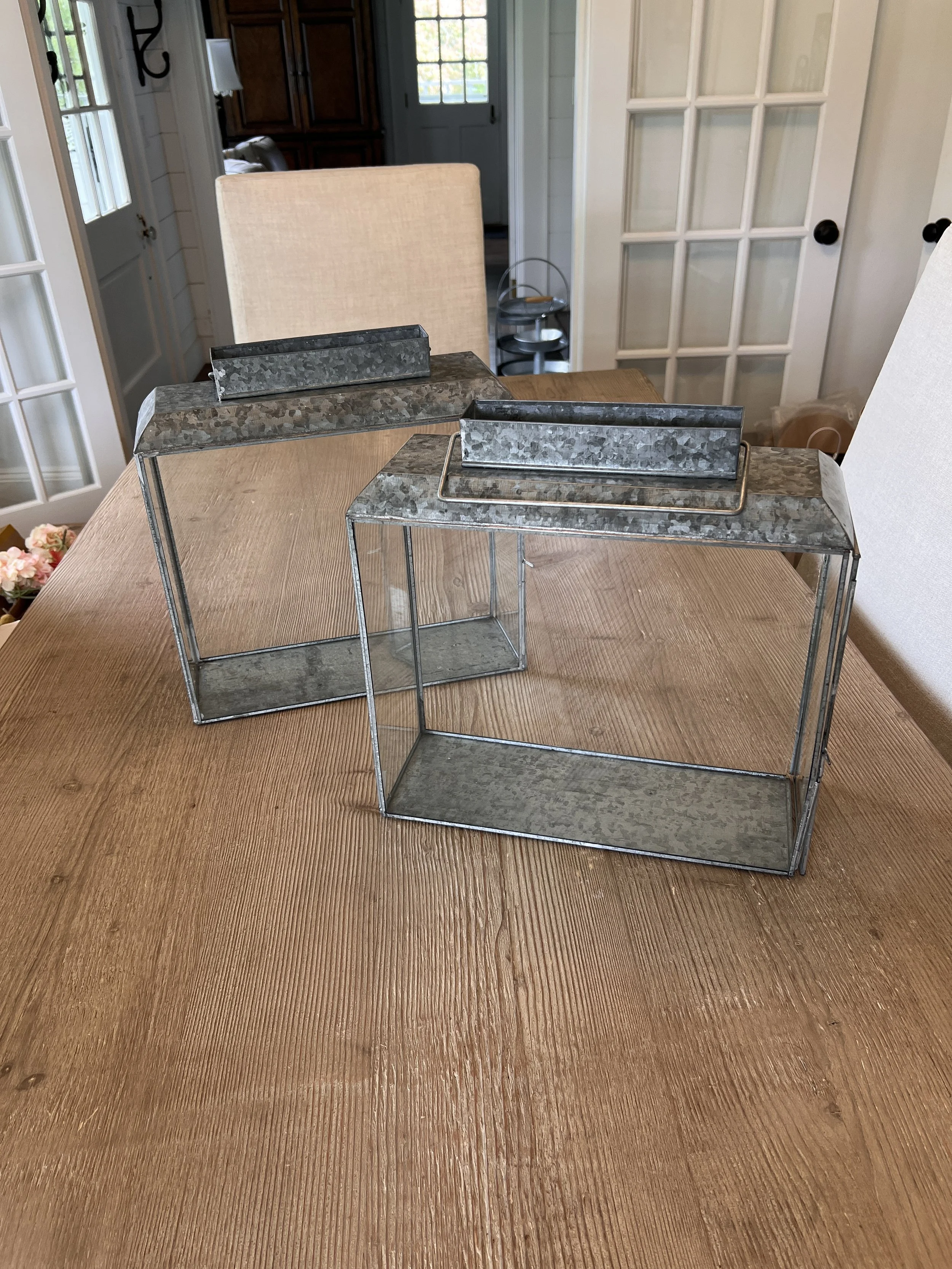 Tin Rectangle Lanterns for Charlotte wedding