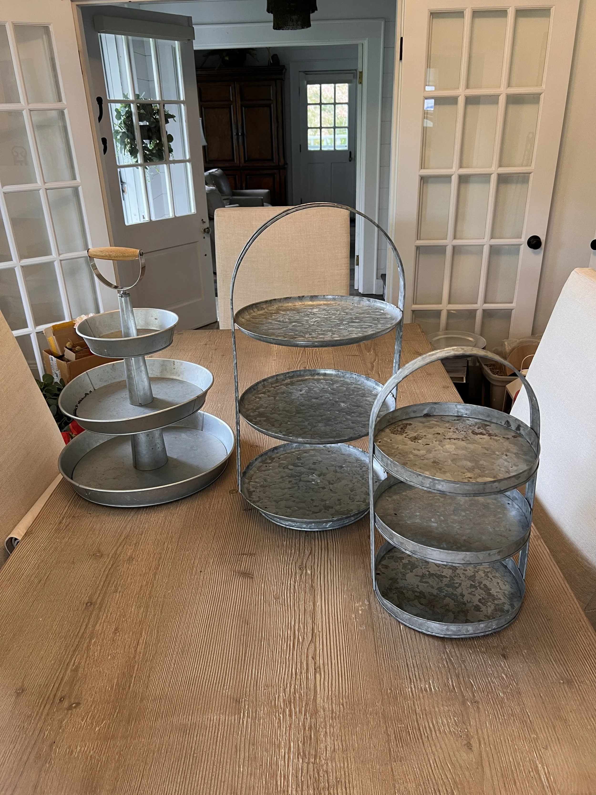 Tin 3 Tier Stands for Charlotte wedding