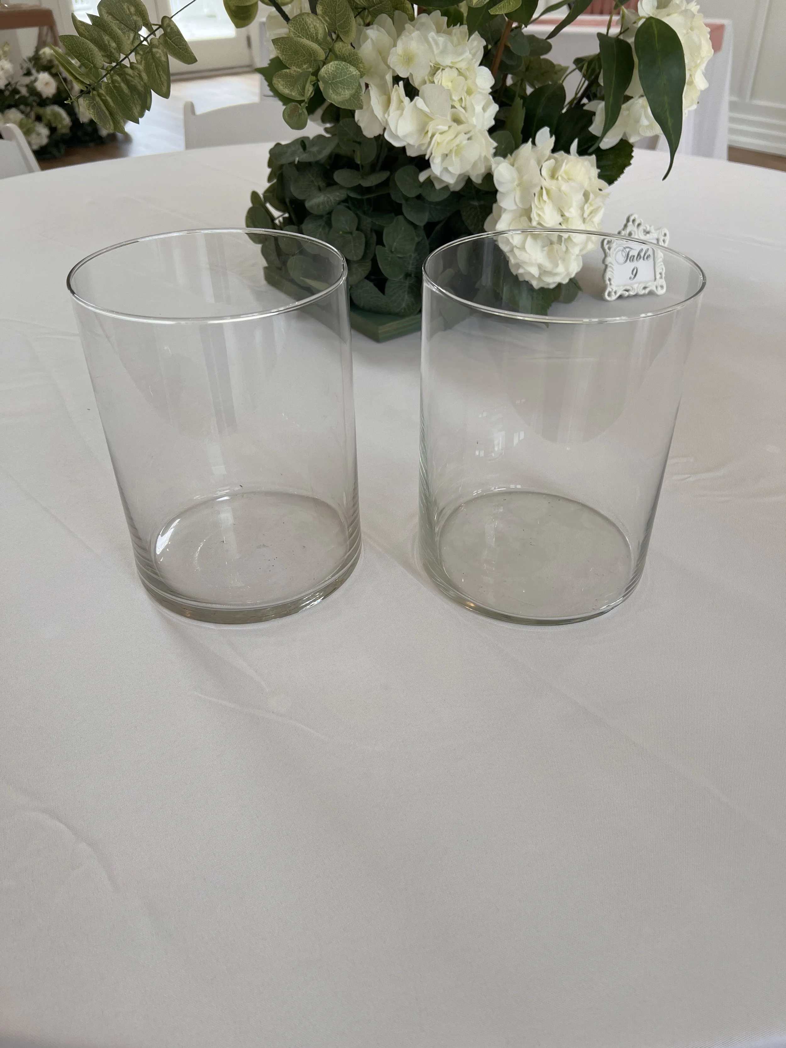 Large glass 6 inch vases for wedding decorations