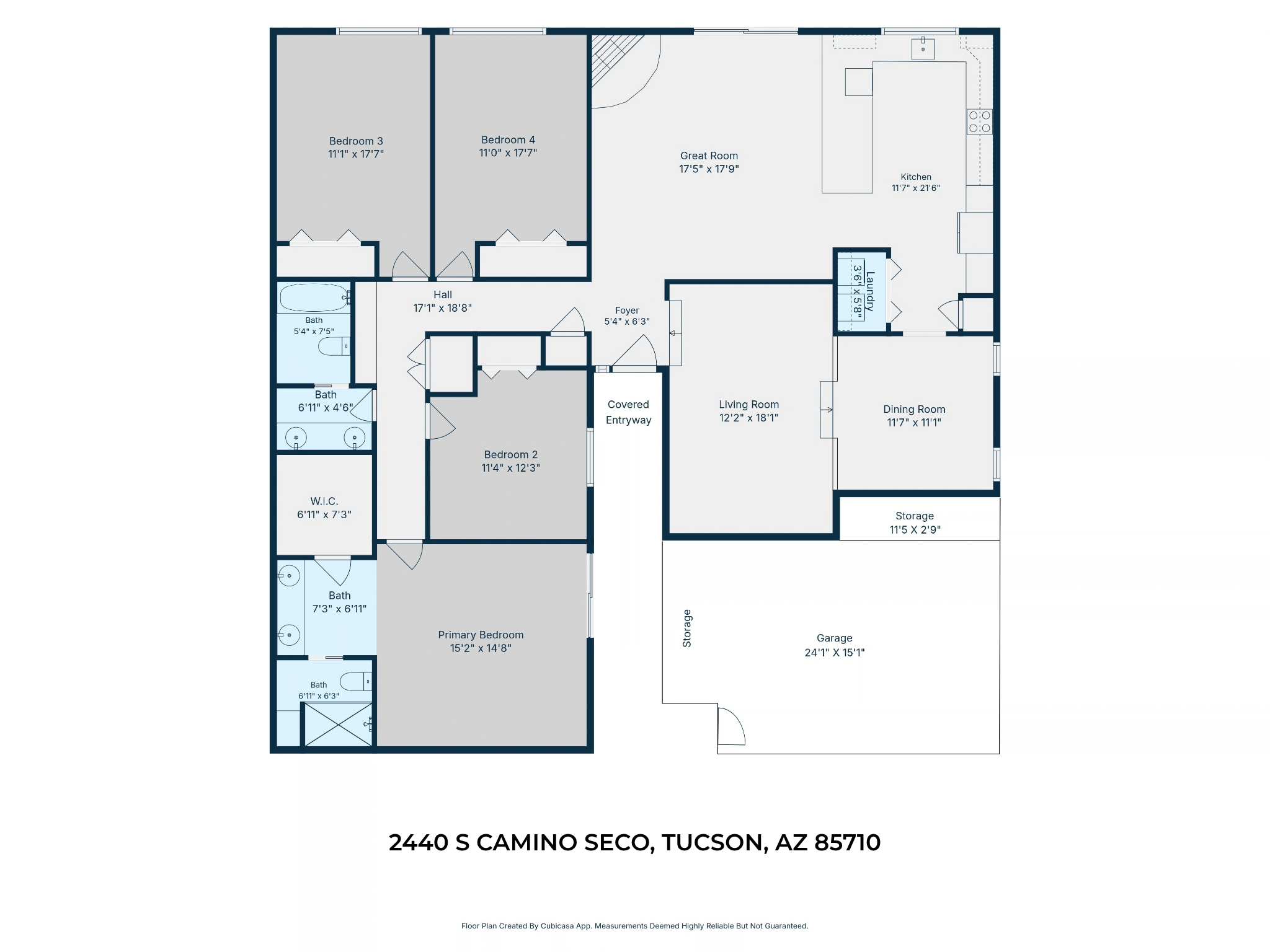 2440 S Camino Seco Floor Plan
