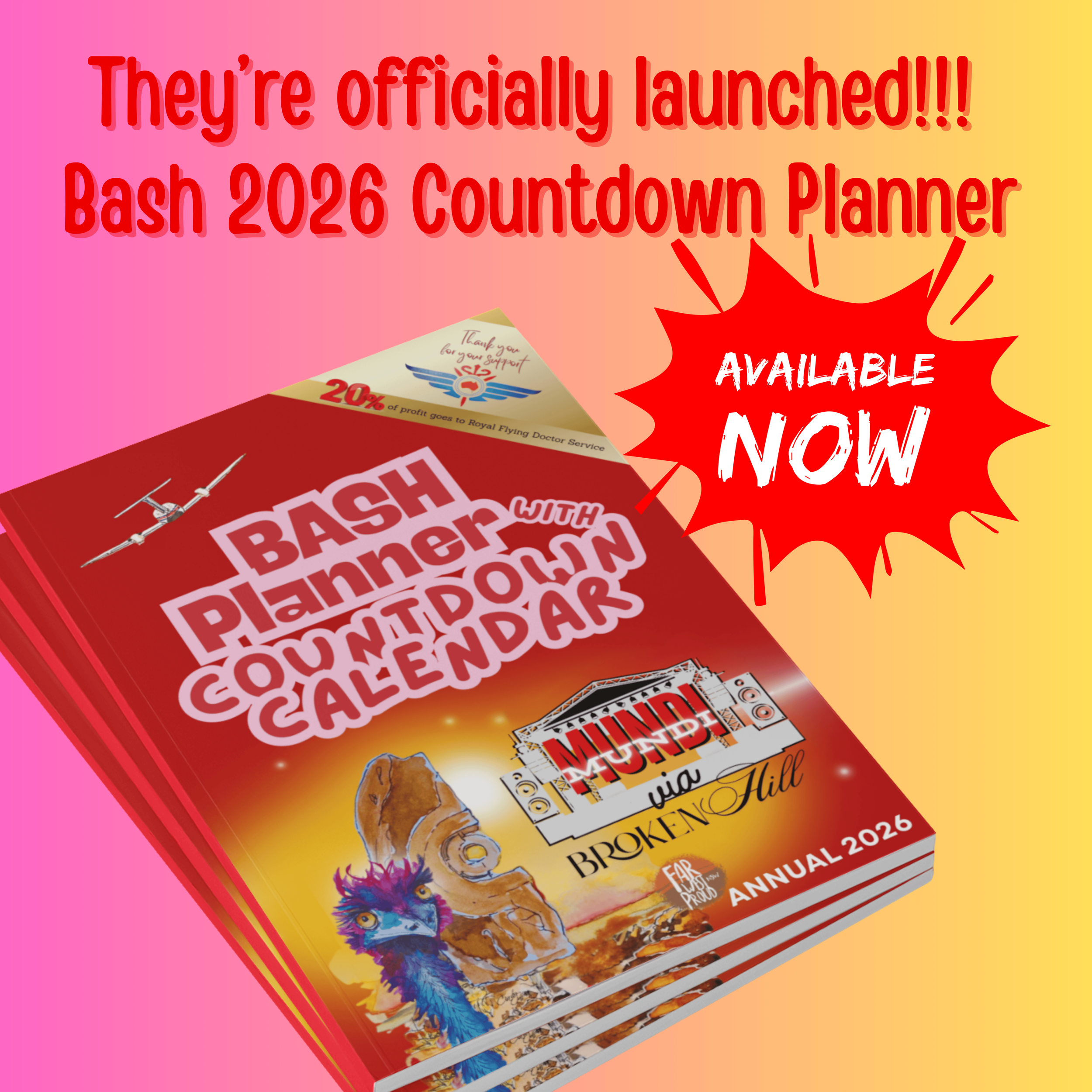 Mundi Mundi Bash 2026 Countdown Planner (Annual Limited Print Run)