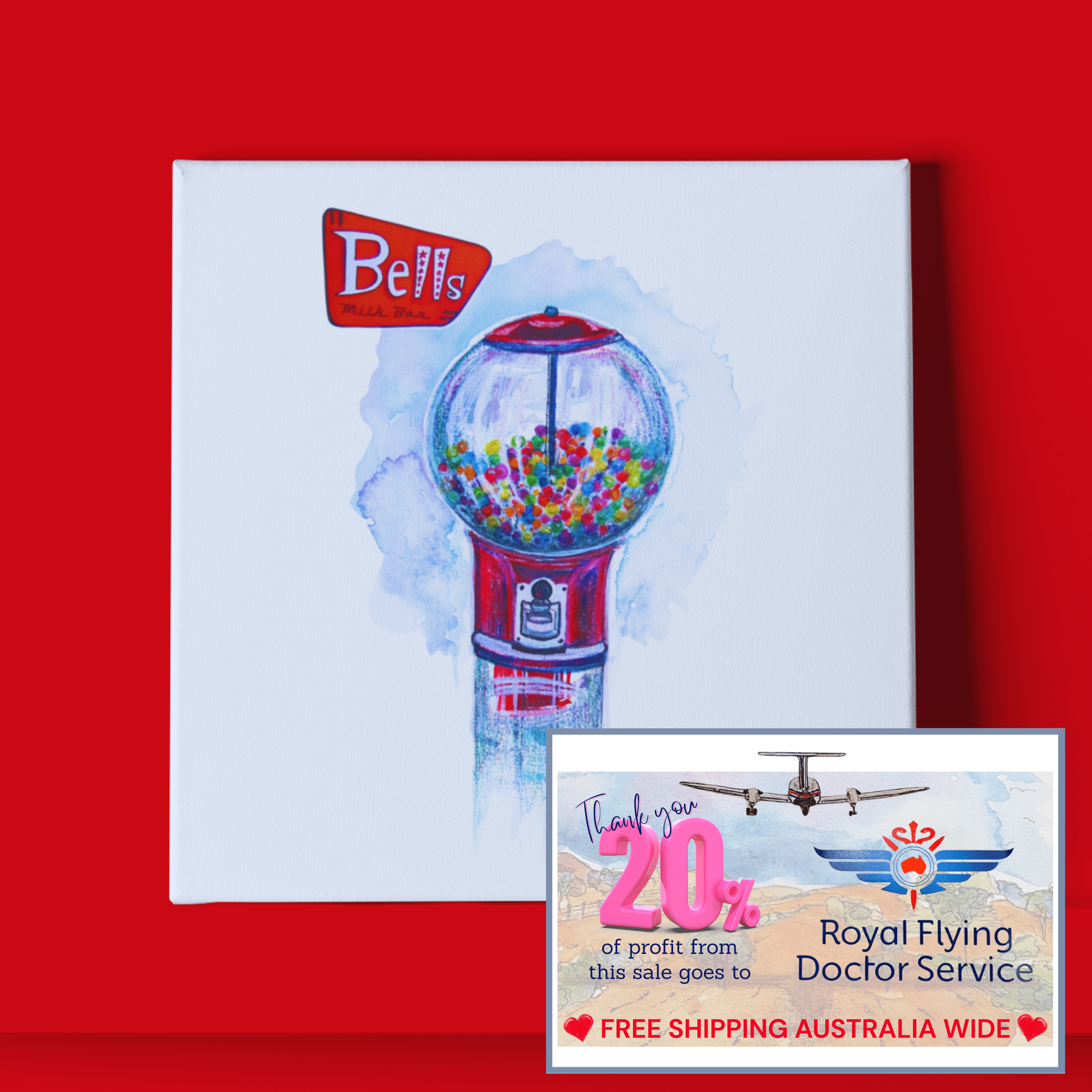 'BELLS Milk Bar' Gumball Machine - Broken Hill, NSW (293)