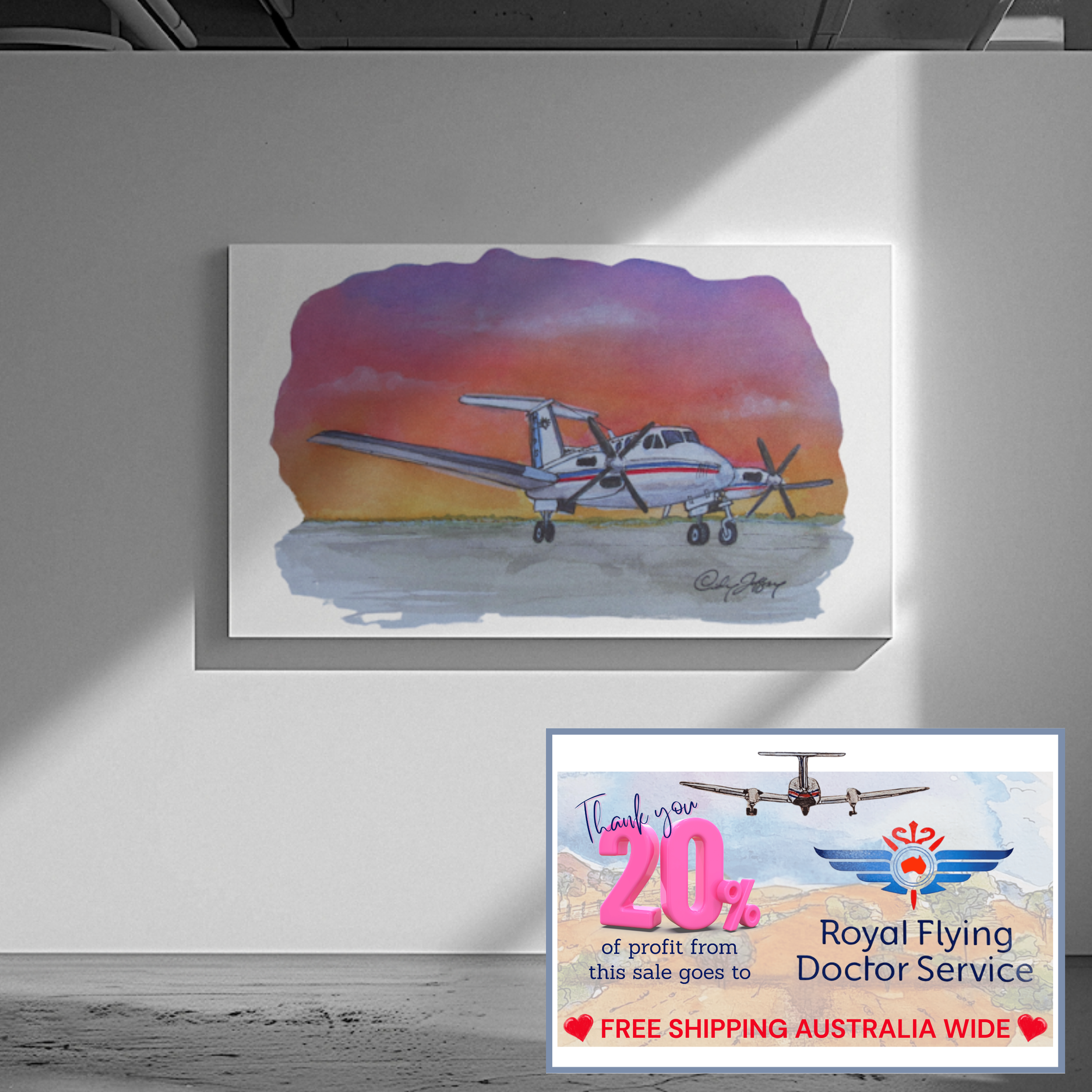 Sunset outside Hangar 2 - Broken Hill, NSW (360)