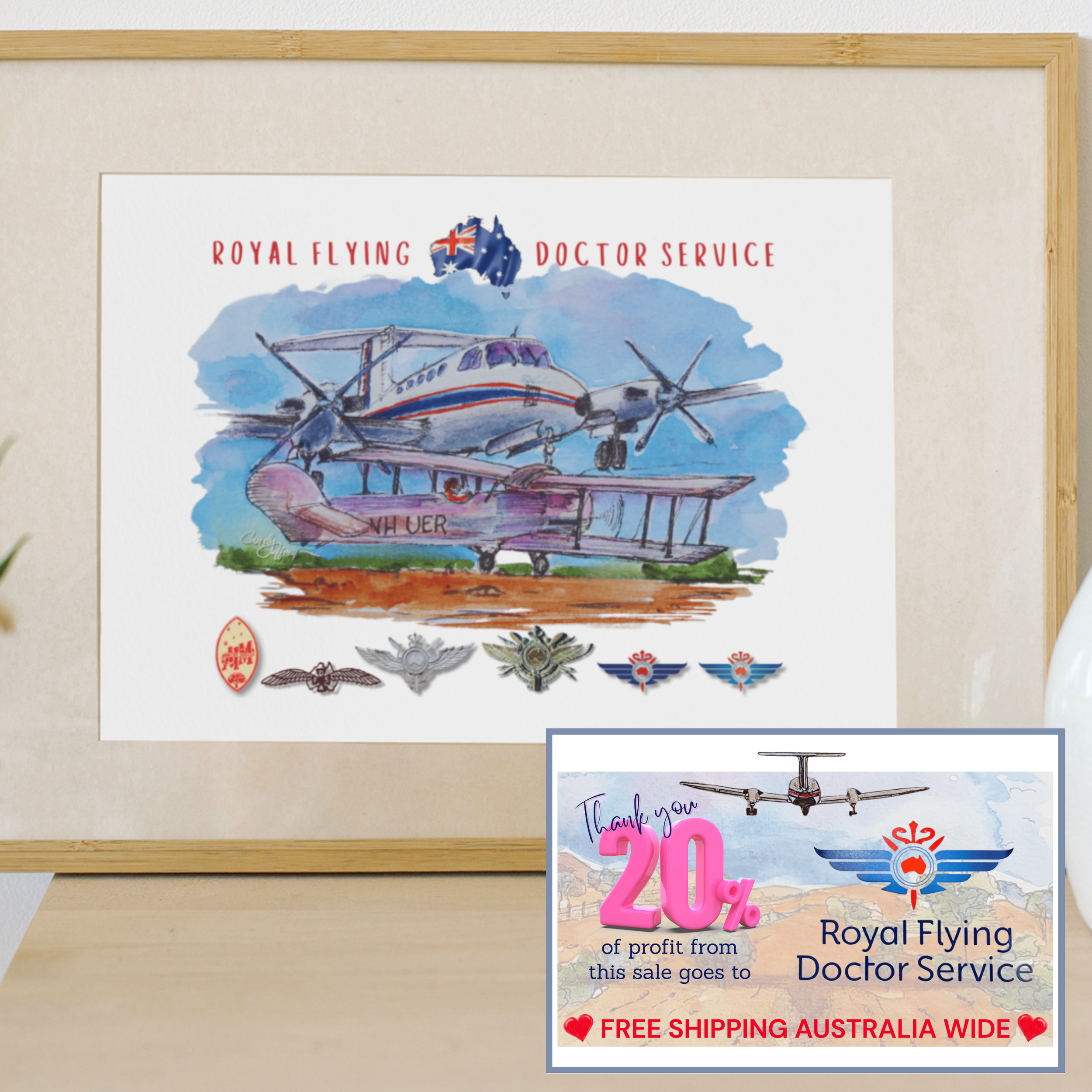 RFDS 'Victory VH-UER' & 'Fred McKay VH-MSZ' - Broken Hill, NSW (379)