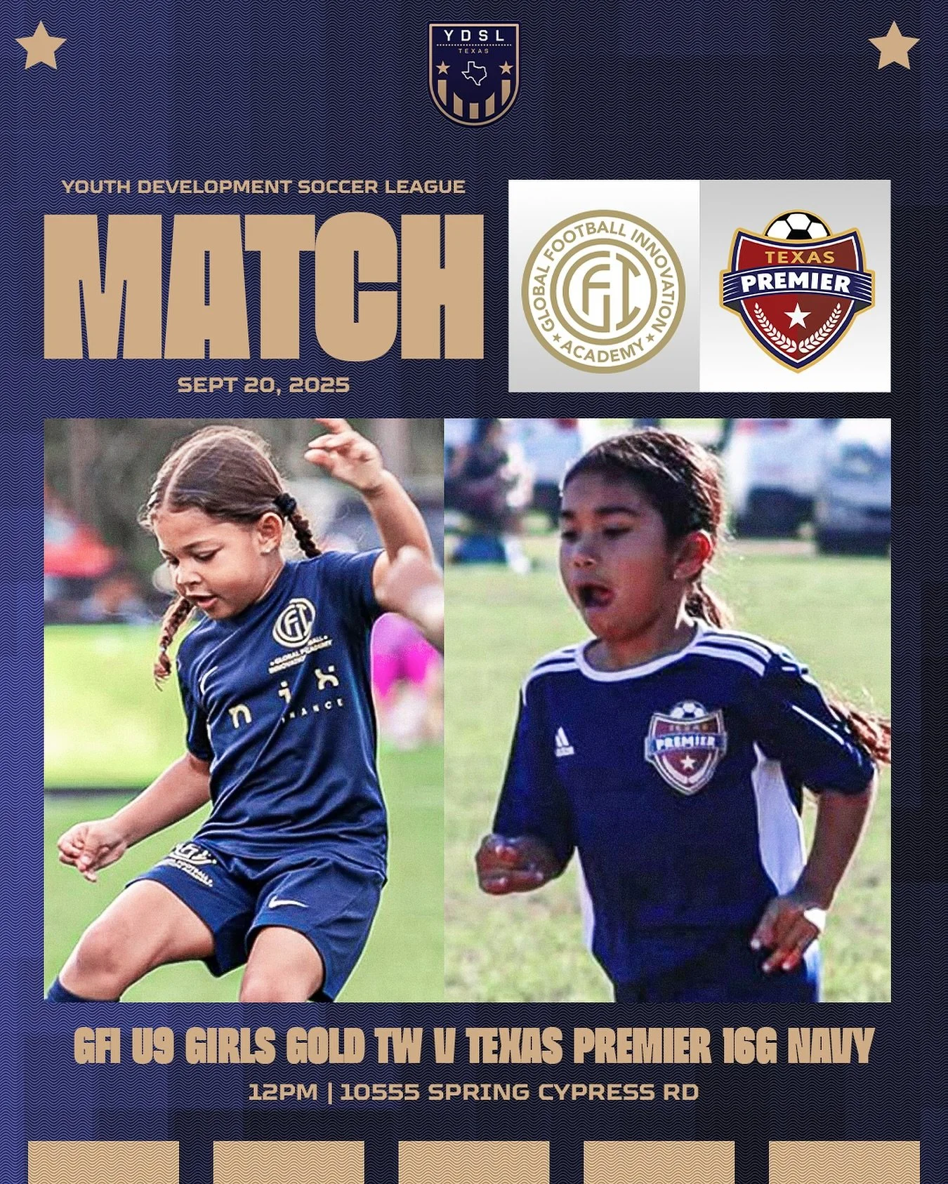 🚨It’s time🚨
 @gfi_academy 🆚 @texaspremiersc 
#htxsoccer #soccer #houston #throwdown