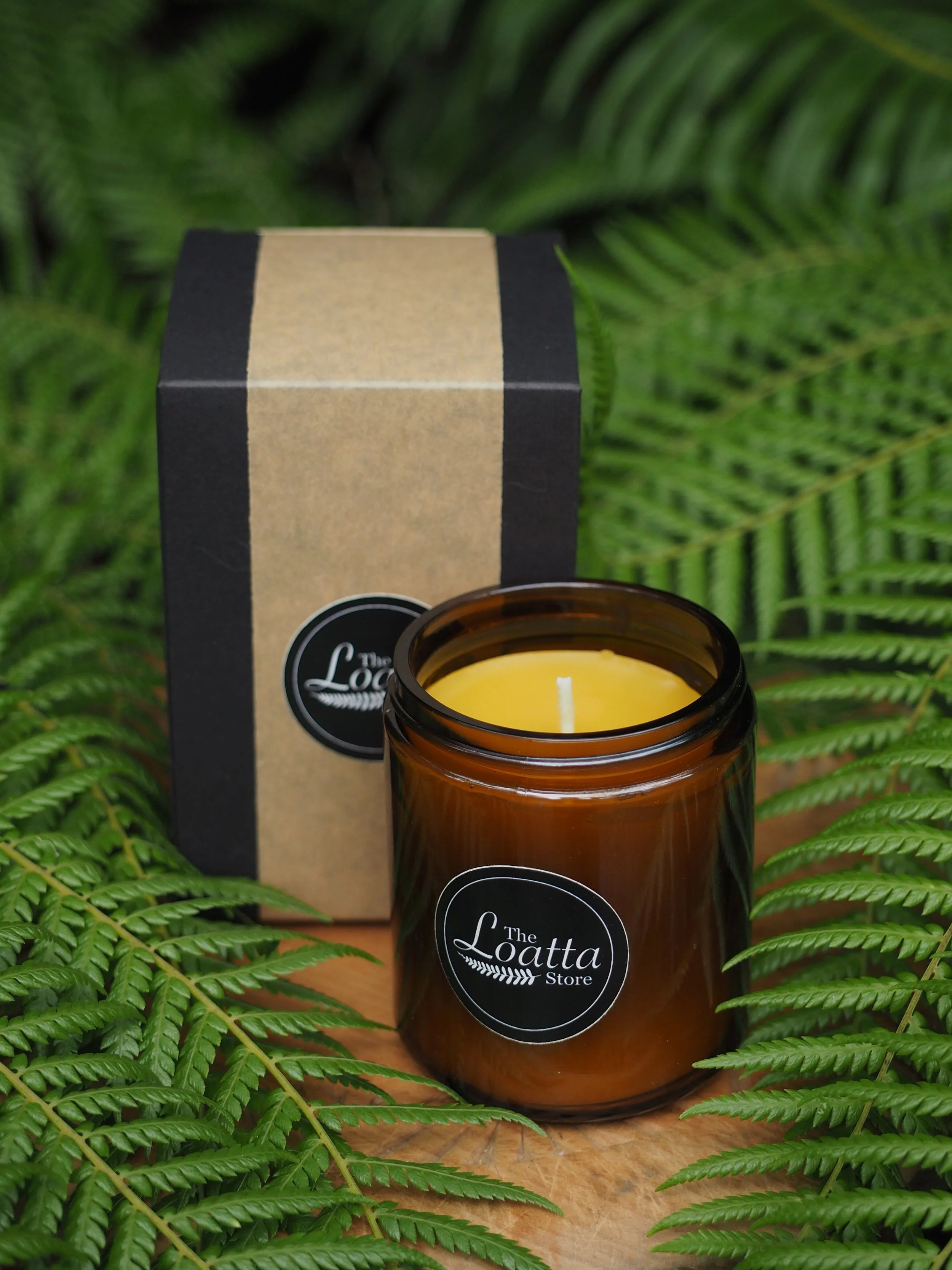 Tasmanian Leatherwood Beeswax "Amber" Jar Candle (Gift Boxed)