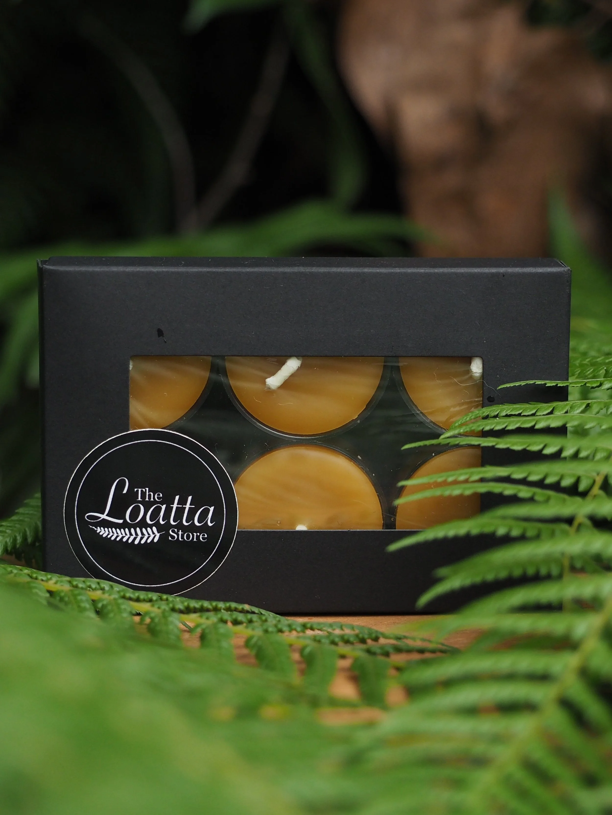 Tasmanian Leatherwood Beeswax Tealight Candles (6 pack)