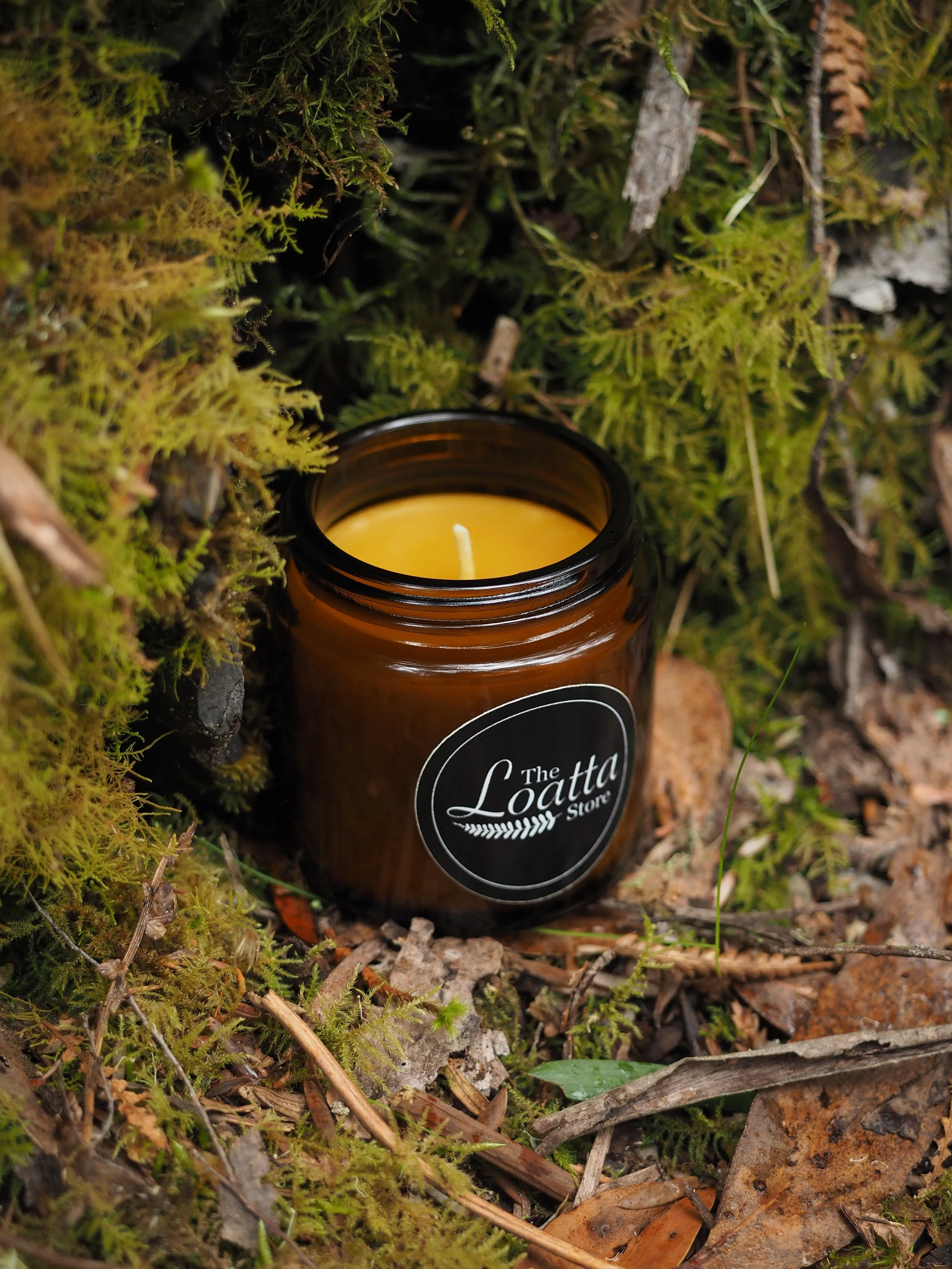 Tasmanian Leatherwood Beeswax "Mini Amber" Jar Candle