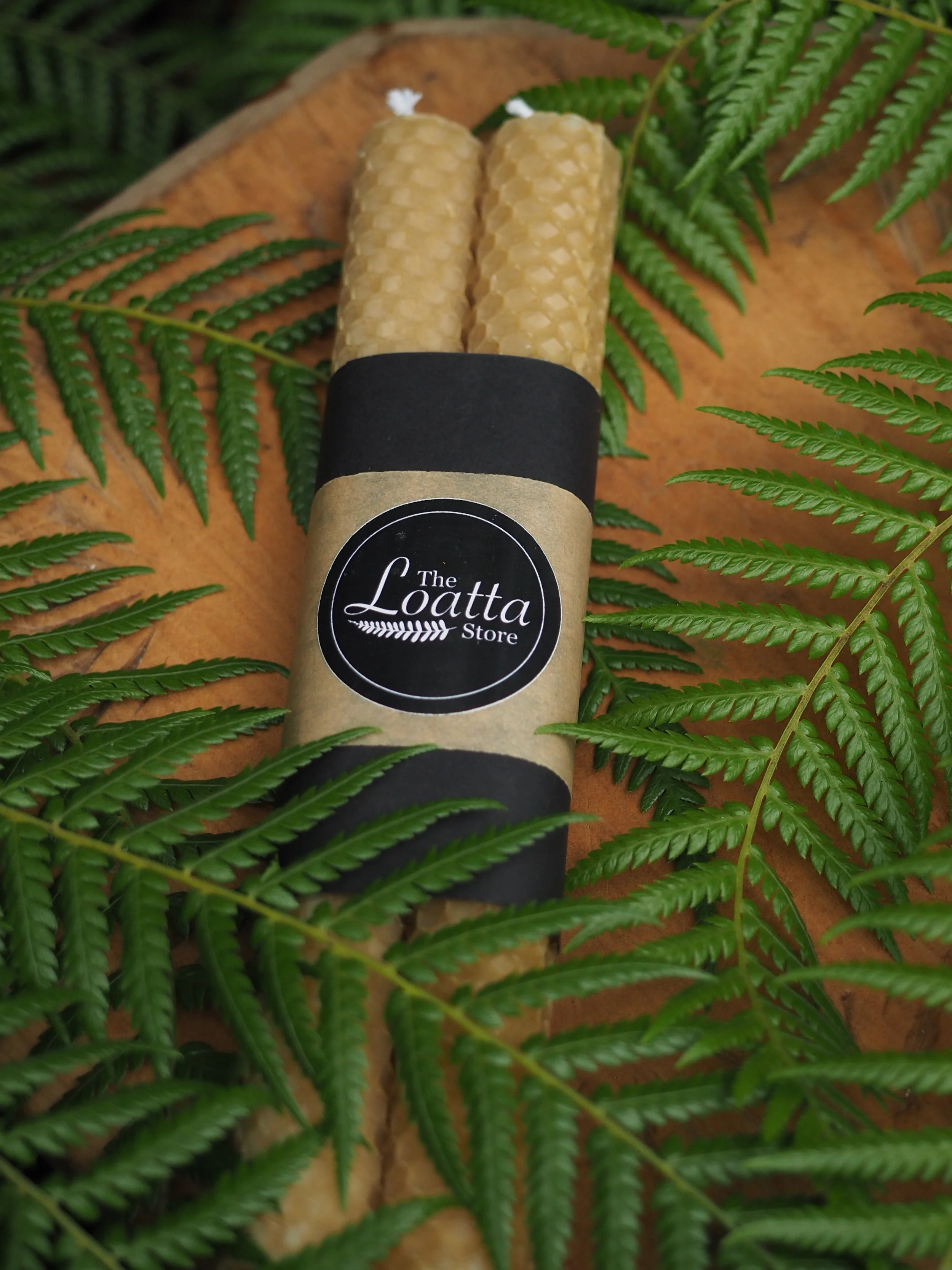 Tasmanian Beeswax Rolled Pillar Candles (Twin pack)