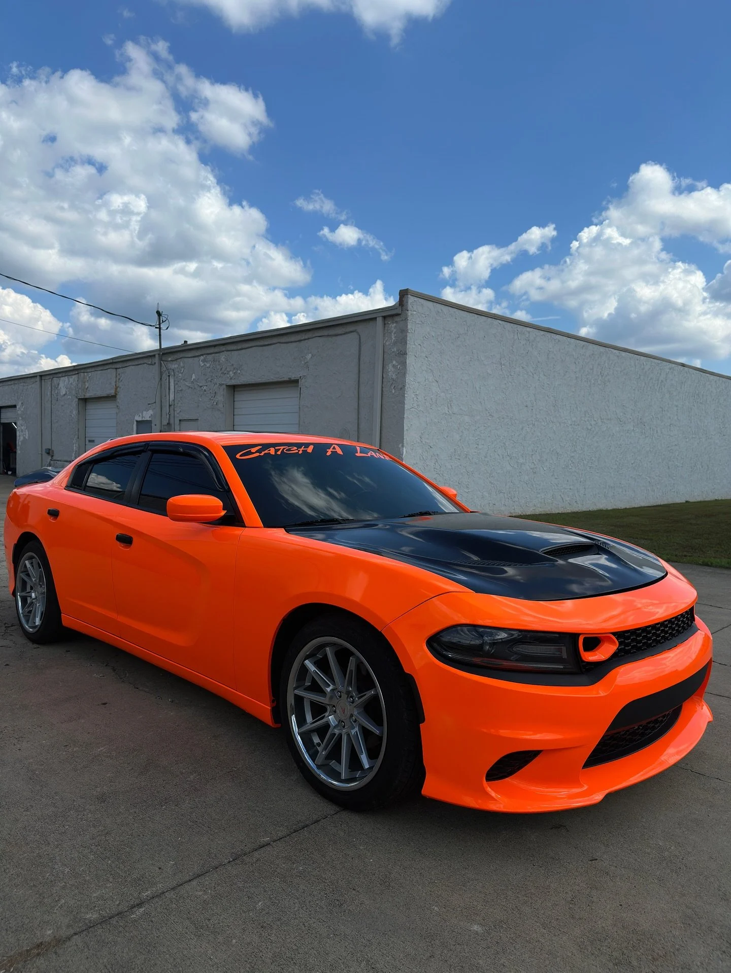 Charger Wrapped Fluorescent Orange 🍊🔥
.
🏎️ @ashton_hunter19 🦾
.
Dm for questions &amp; inquiries❗️
Follow for more❗️
.
.
#vinyl #vinylwrap #vinylwrapping #OGWRAPS #wrap #wraps #wrapped #charger #chargerfam #chargerklub #dodge #dodgeofficial #dodg