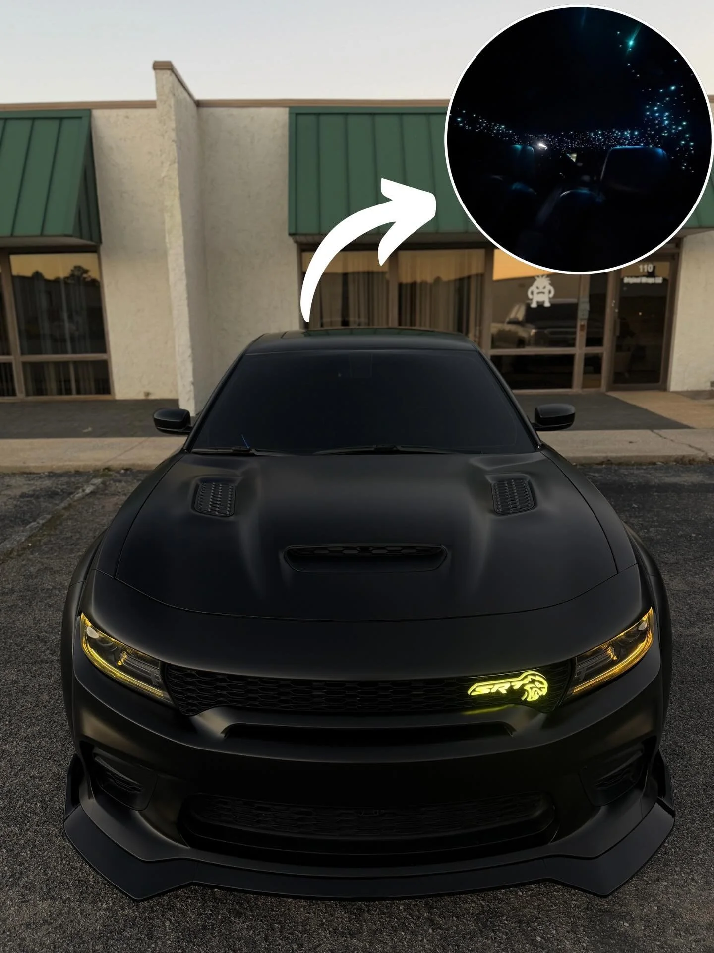 Blacked out Redeye 🏴&zwj;☠️🐈&zwj;⬛
Full Satin Black Wrap
RGB Halo Kits DRL &amp; Grill Emblem Install 
1000 Count Starlight Install
Front Windshield Tint
Front Splitter Install 
.
Theoriginalwraps.com
Website in bio to request a quote‼️
Theoriginal