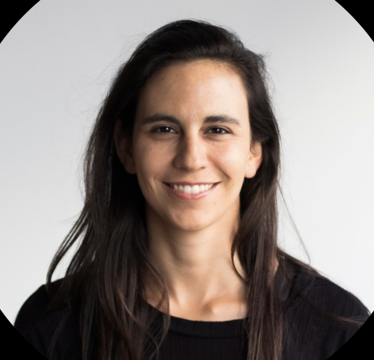 A small circular portrait of Florencia B., a client and business founder who broke through external expectations.