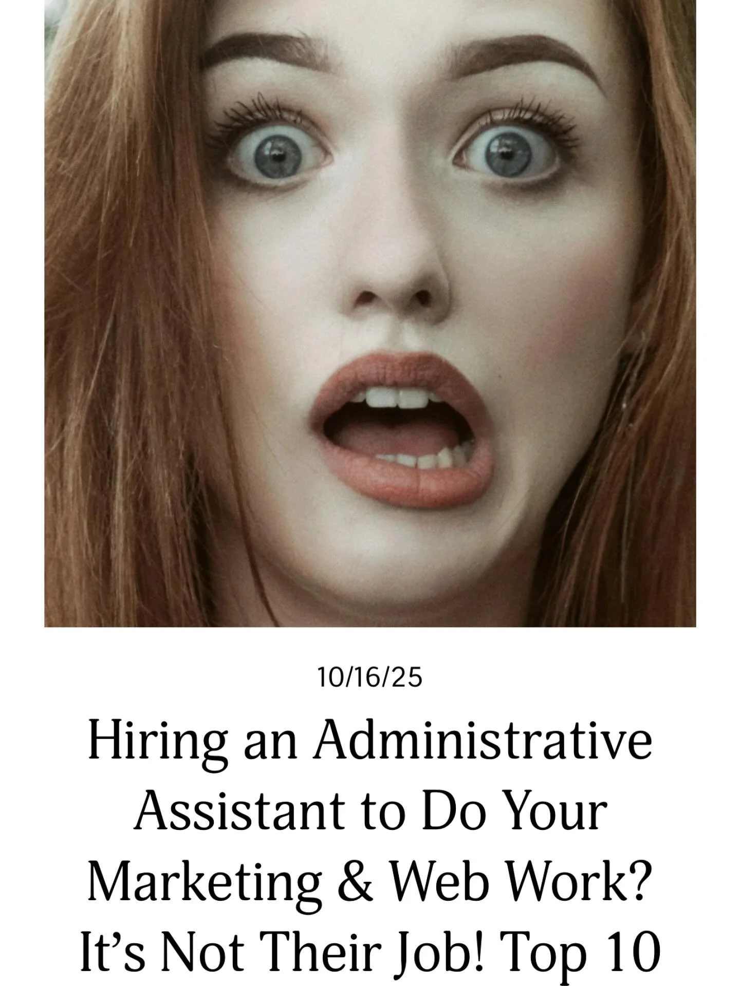 Yep, I got on a rant with my latest blog.

Why? 

Click to find out why your Administrative Assistant might be burnt out from their job!

* What extra work are you asking them to do?
* Are they qualitied to do it?
* How many unnesscary hours of are w
