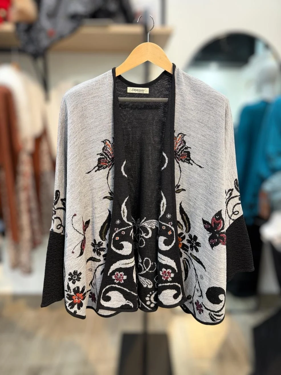 Silver alpaca cardigan elegant soft natural best gift.jpg