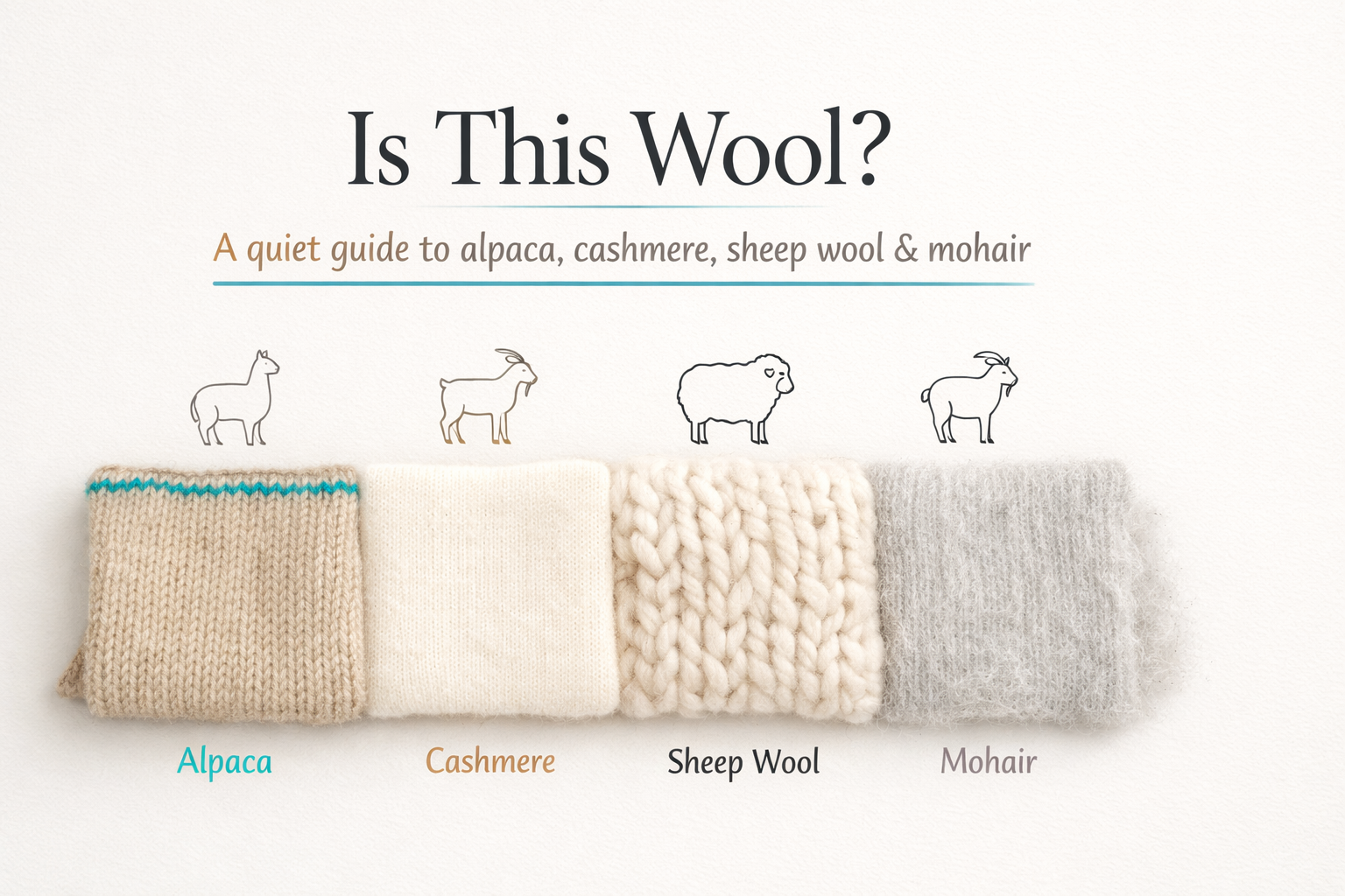 Is This Wool? A Quiet Guide to Alpaca vs Cashmere vs Sheep Wool (and Other Goat Fibers)