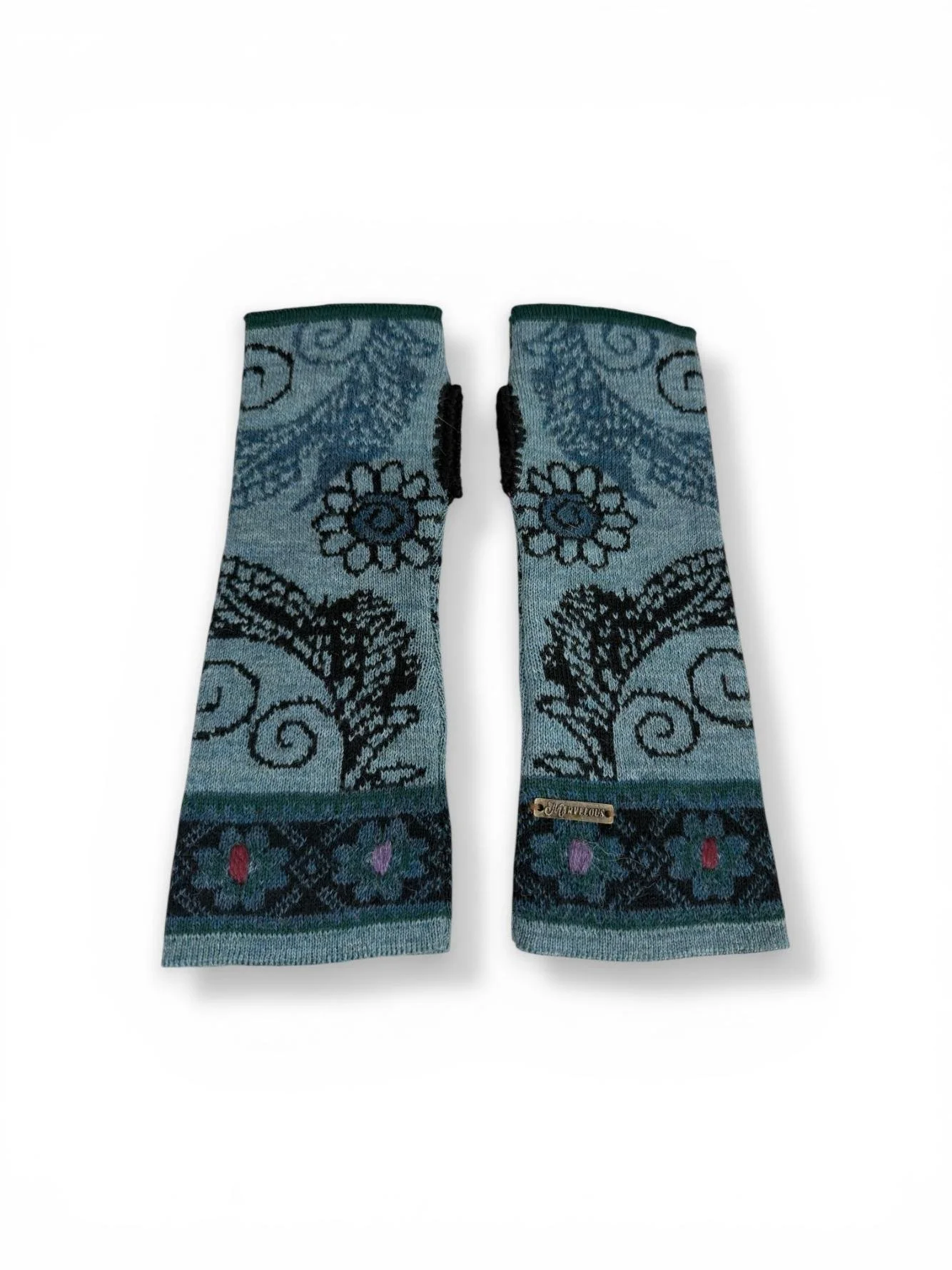 Green mint fingerless gloves alpaca warm soft gift .jpg