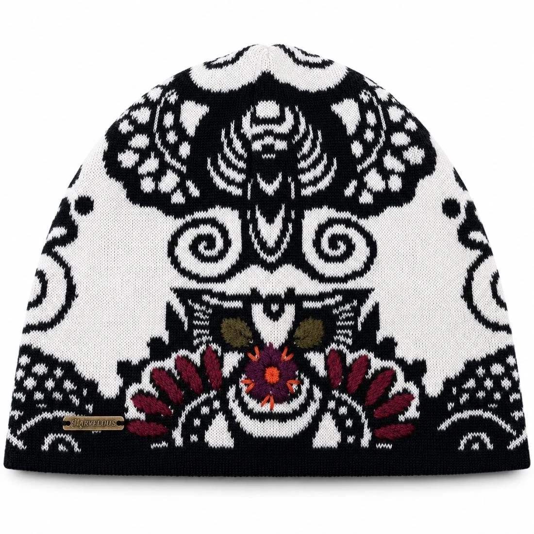 Hand-Embroidered Alpaca Beanie