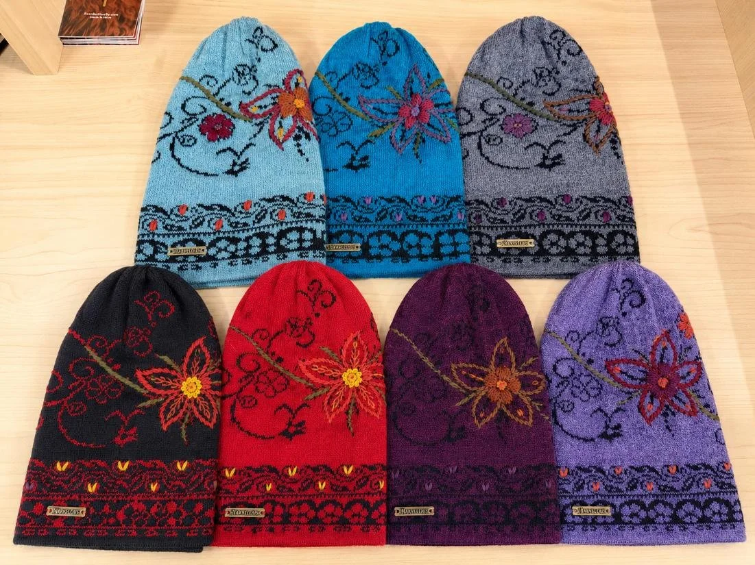 Hand-Embroidered Alpaca Beanie