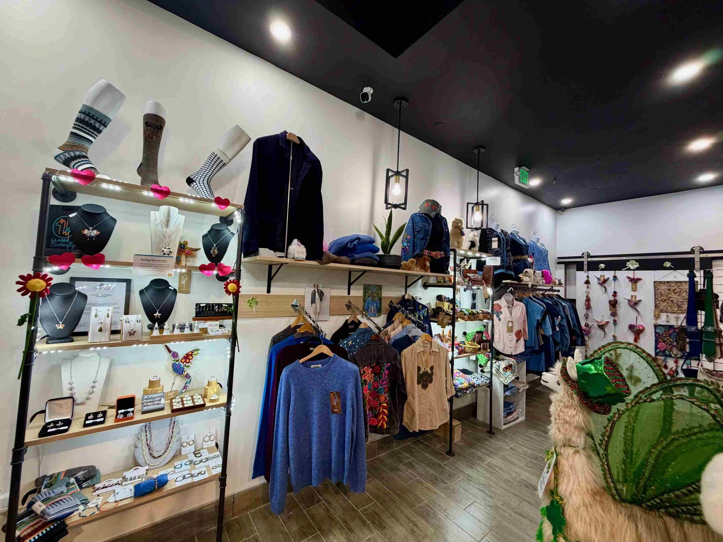 Llama Butterfly Interior Alpaca Apparel Sterling Silver Jewelry.jpeg