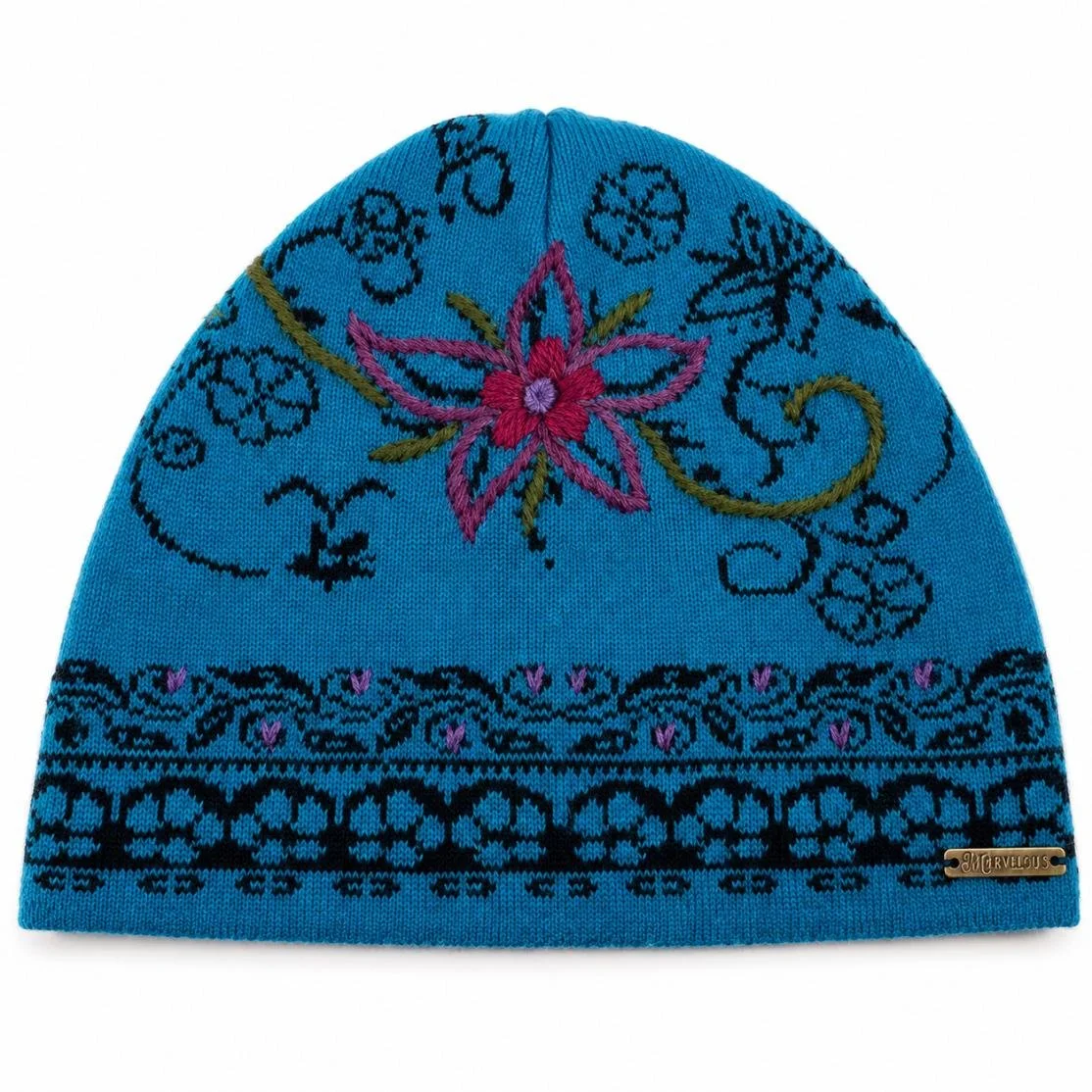 Hand-Embroidered Alpaca Beanie