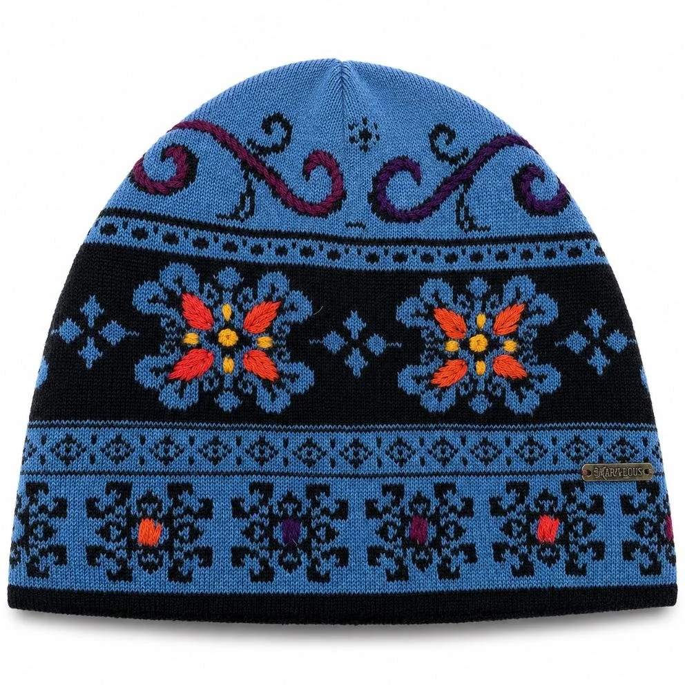 Hand-Embroidered Alpaca Beanie