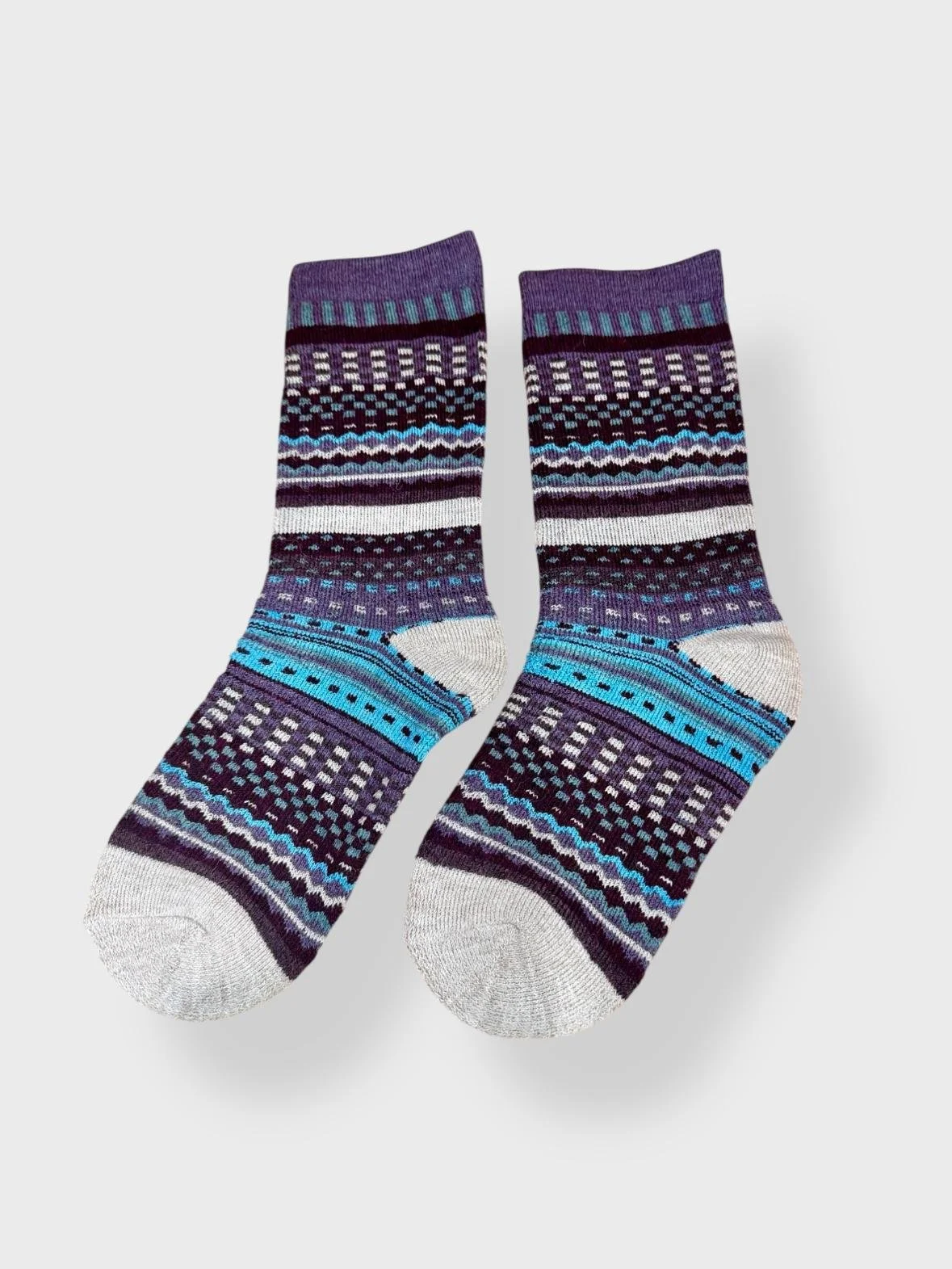 Alpaca socks soft hiking waterproof natural purple .jpg