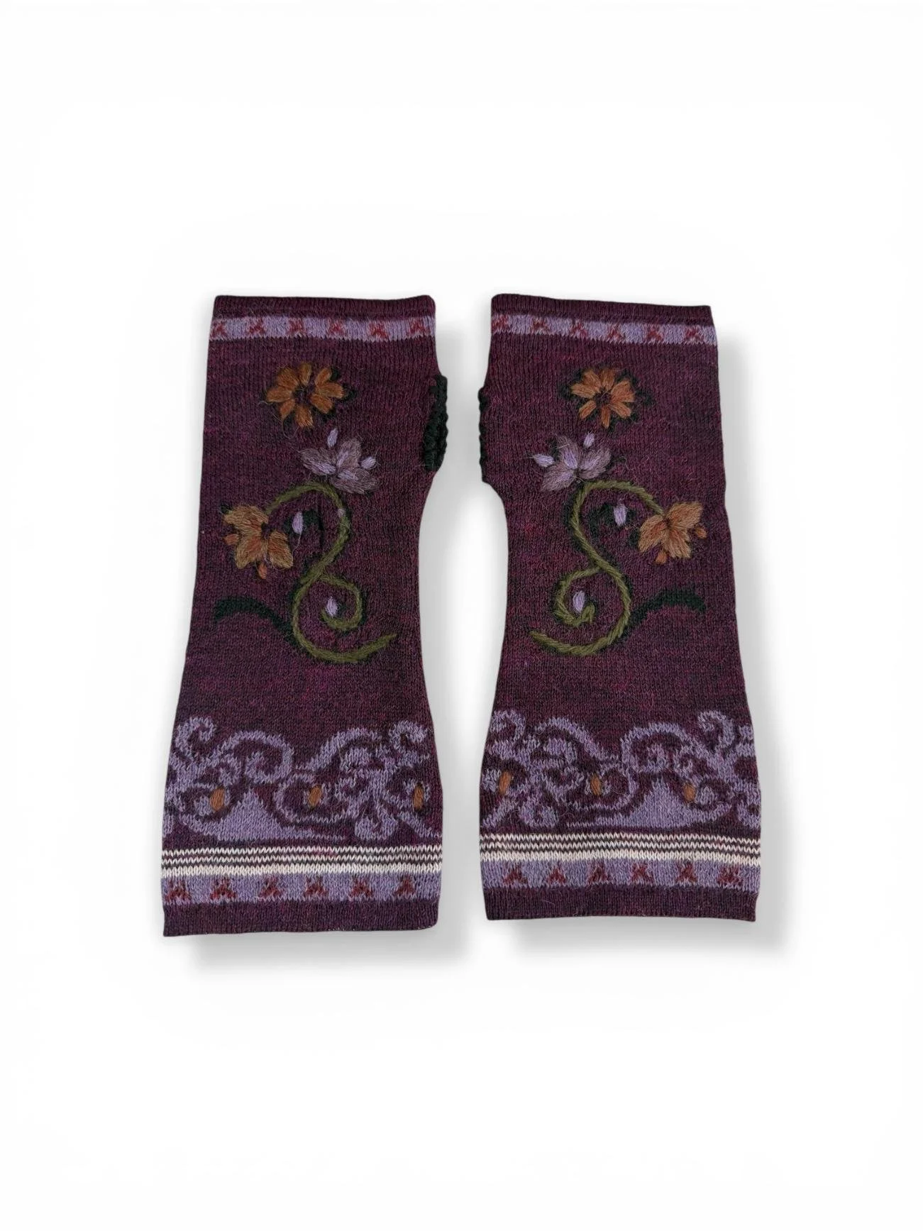 Dark purple fingerless gloves alpaca fiber cute soft warm.jpg